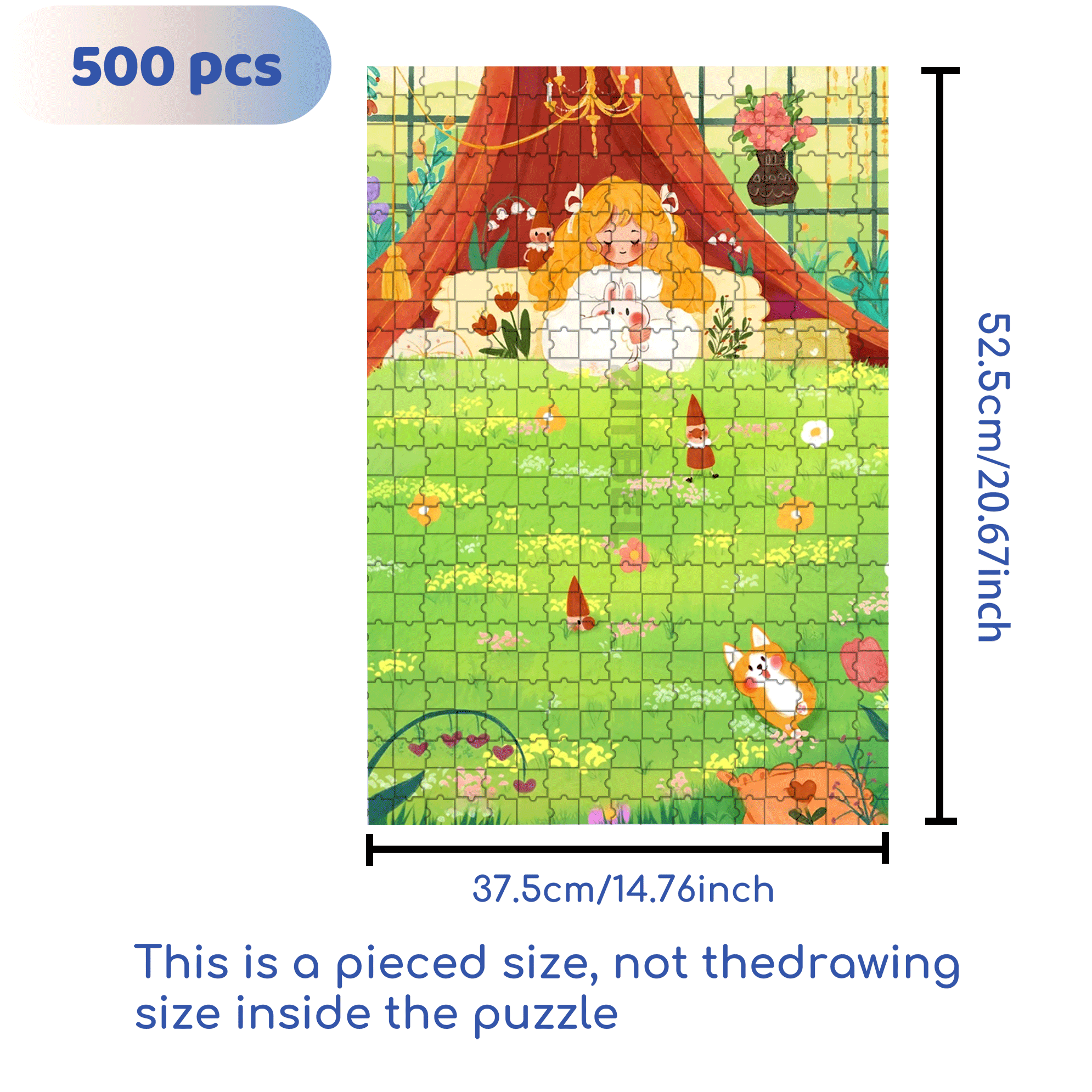 Dream Flower House 500pcs/1000pcs Jigsaw Puzzle, Scratch-Resistant, Interactive Family Game & Brain-Boosting DIY Decor, Perfect for Halloween, Christmas & New Year Gifts, Family Puzzle Game