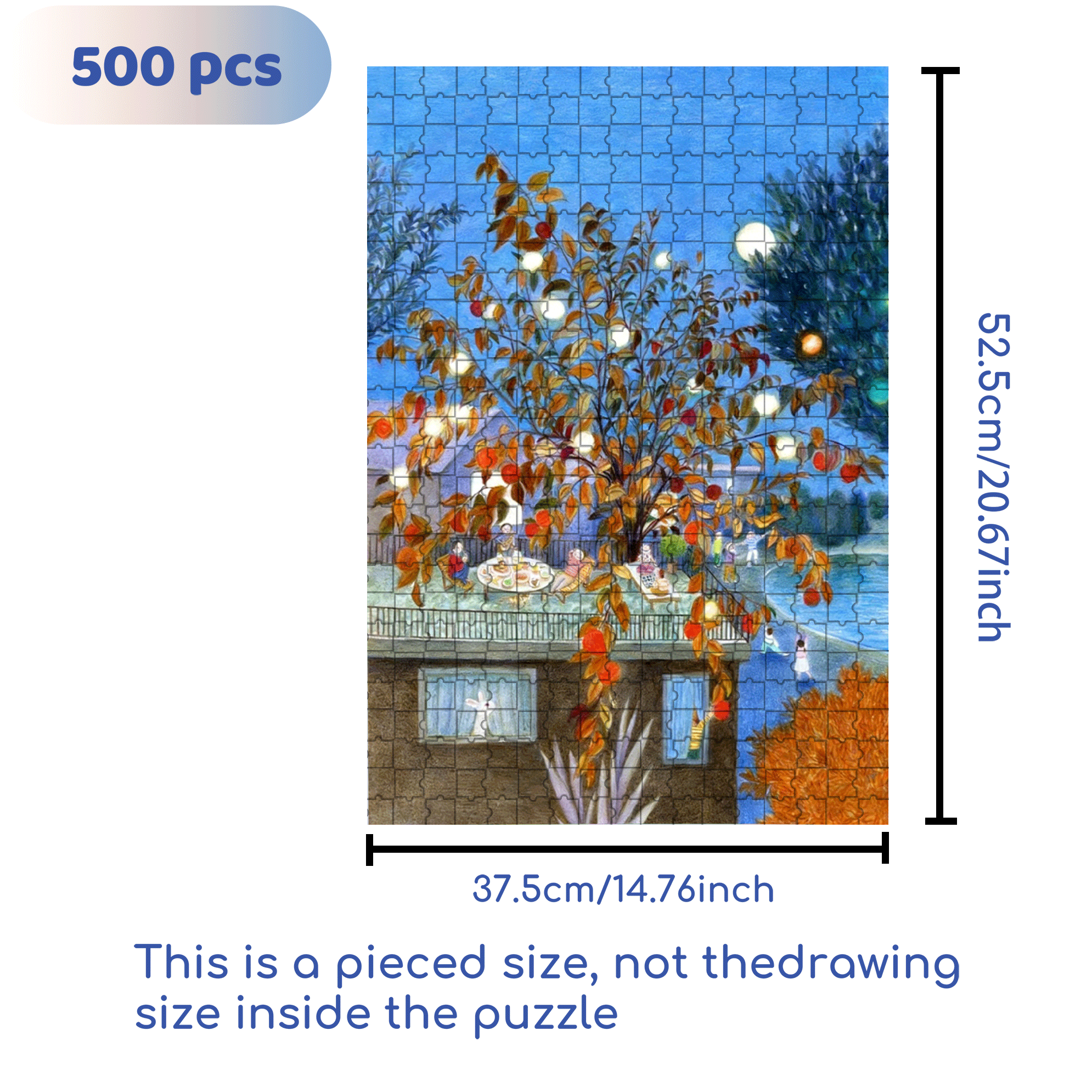 During Festive Occasions 500pcs/1000pcs Jigsaw Puzzle, Scratch-Resistant, Interactive Family Game & Brain-Boosting DIY Decor, Perfect for Halloween, Christmas & New Year Gifts, Family Puzzle Game