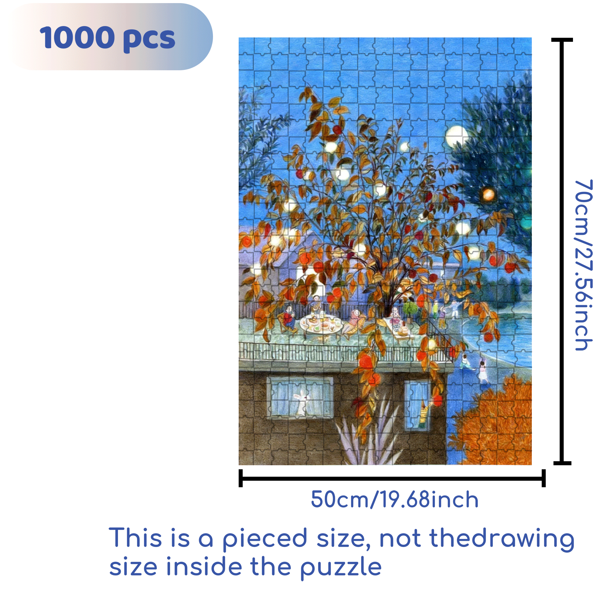During Festive Occasions 500pcs/1000pcs Jigsaw Puzzle, Scratch-Resistant, Interactive Family Game & Brain-Boosting DIY Decor, Perfect for Halloween, Christmas & New Year Gifts, Family Puzzle Game