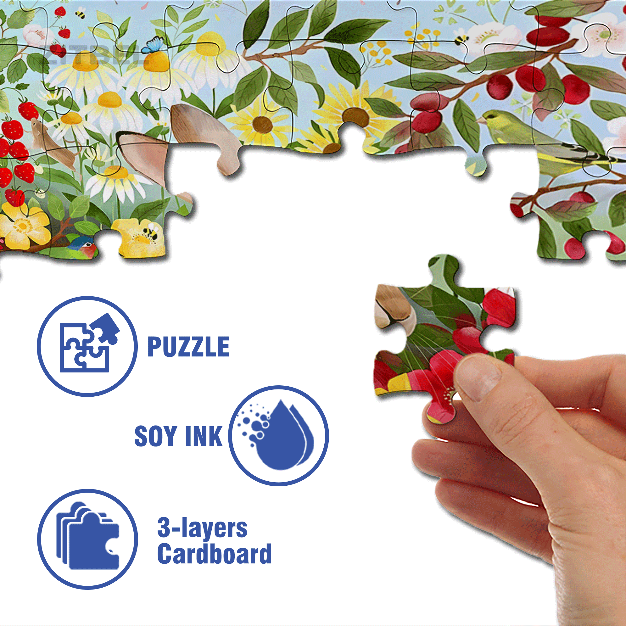 Easter Bunny In April 500pcs/1000pcs Jigsaw Puzzle, Scratch-Resistant, Interactive Family Game & Brain-Boosting DIY Decor, Perfect for Halloween, Christmas & New Year Gifts, Family Puzzle Game