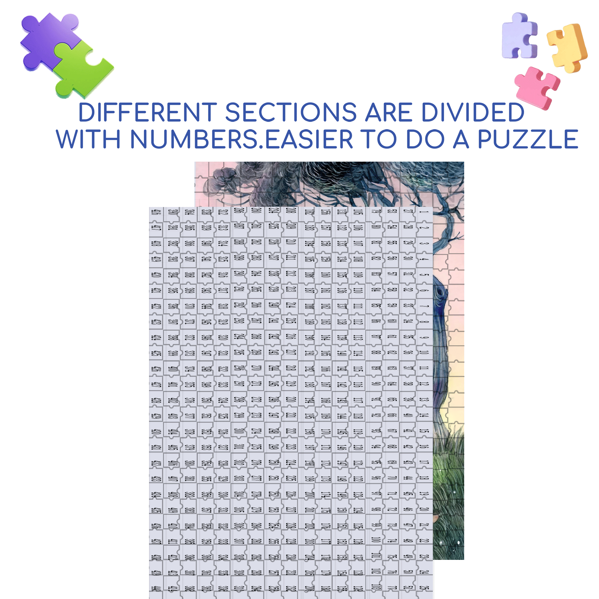 Elf Hotel 500pcs/1000pcs Jigsaw Puzzle, Scratch-Resistant, Interactive Family Game & Brain-Boosting DIY Decor, Perfect for Halloween, Christmas & New Year Gifts, Family Puzzle Game