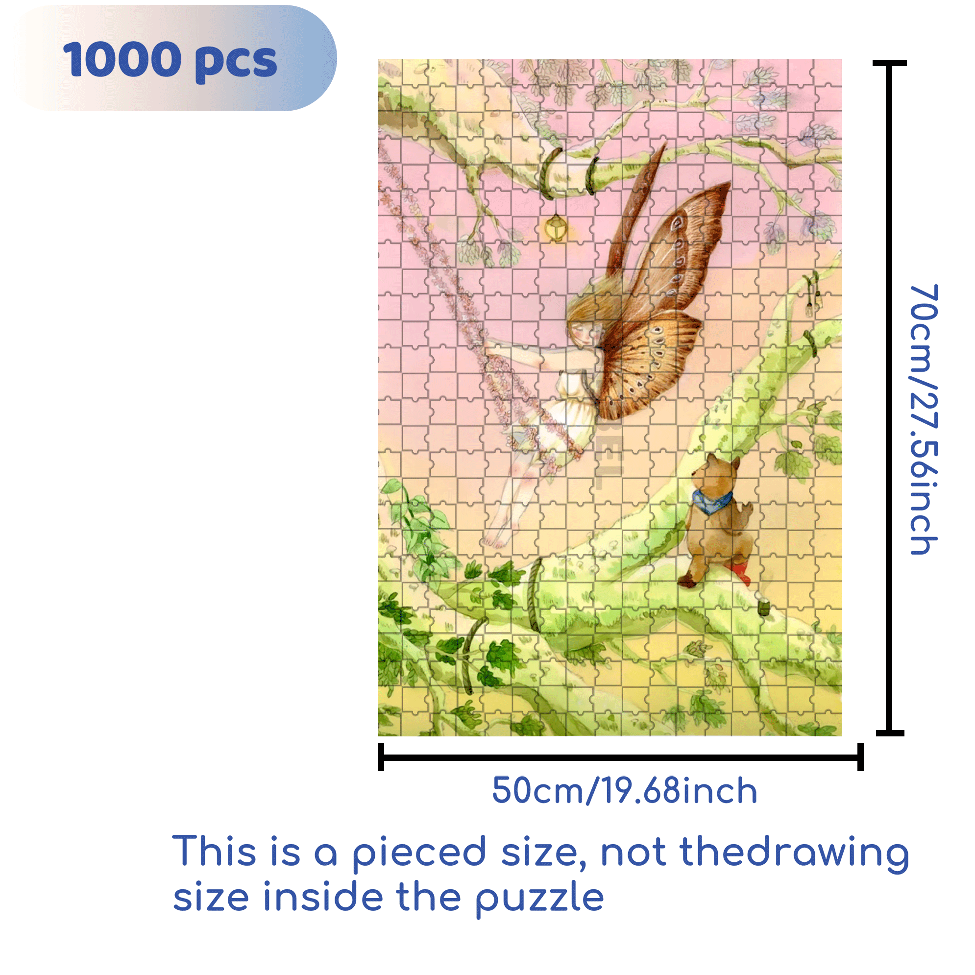 Elf Swing 500pcs/1000pcs Jigsaw Puzzle, Scratch-Resistant, Interactive Family Game & Brain-Boosting DIY Decor, Perfect for Halloween, Christmas & New Year Gifts, Family Puzzle Game