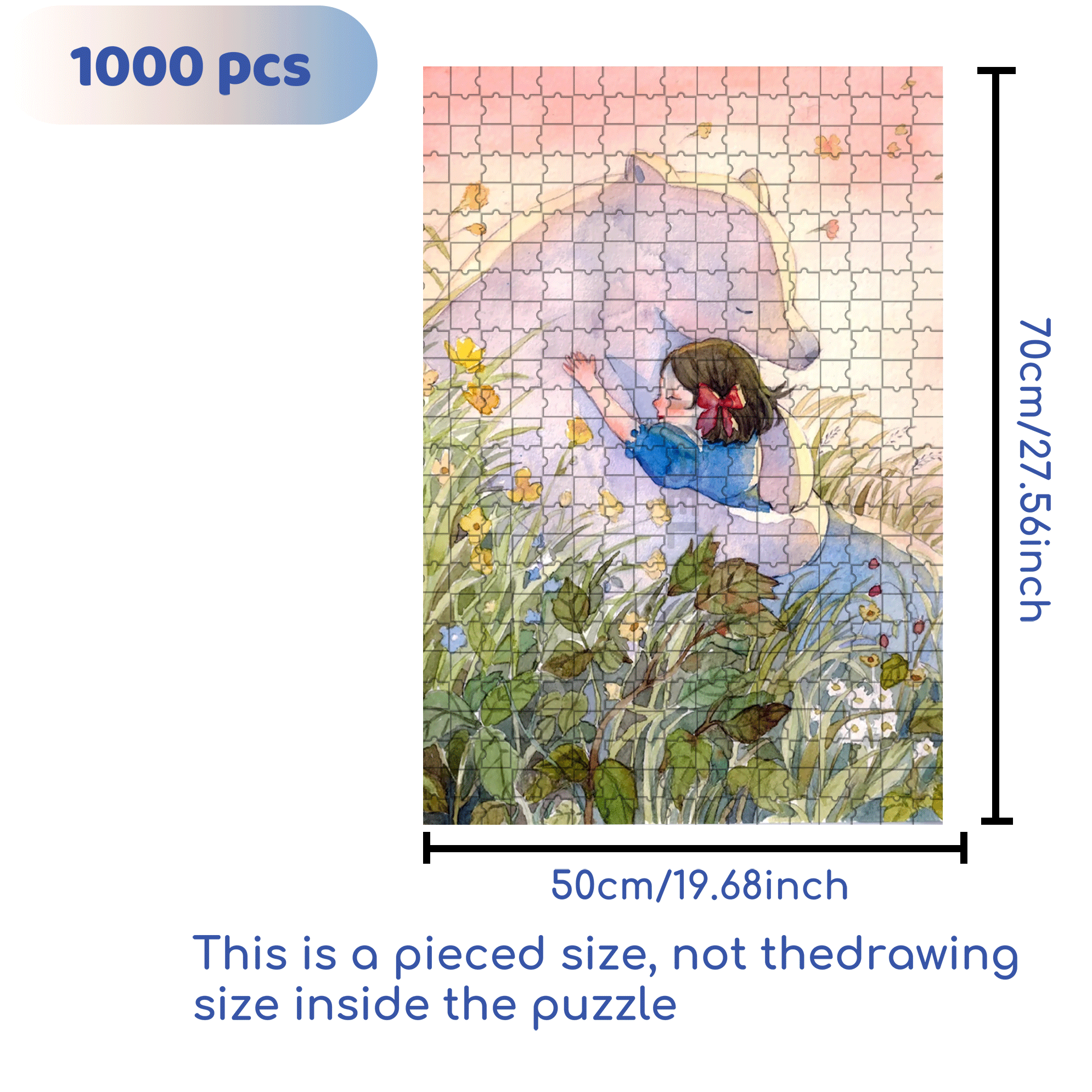 Embrace and Healing 500pcs/1000pcs Jigsaw Puzzle, Scratch-Resistant, Interactive Family Game & Brain-Boosting DIY Decor, Perfect for Halloween, Christmas & New Year Gifts, Family Puzzle Game