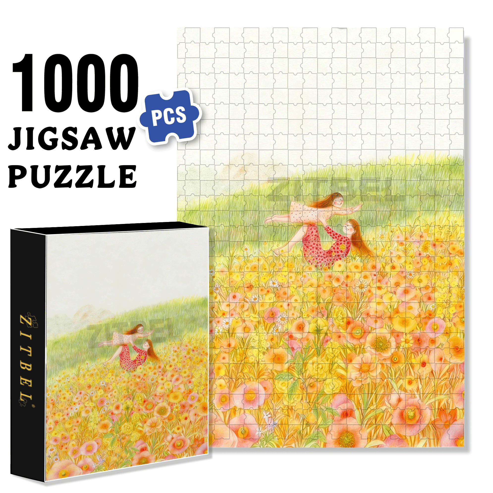 Enjoy A Little Time 500pcs/1000pcs Jigsaw Puzzle, Scratch-Resistant, Interactive Family Game & Brain-Boosting DIY Decor, Perfect for Halloween, Christmas & New Year Gifts, Family Puzzle Game