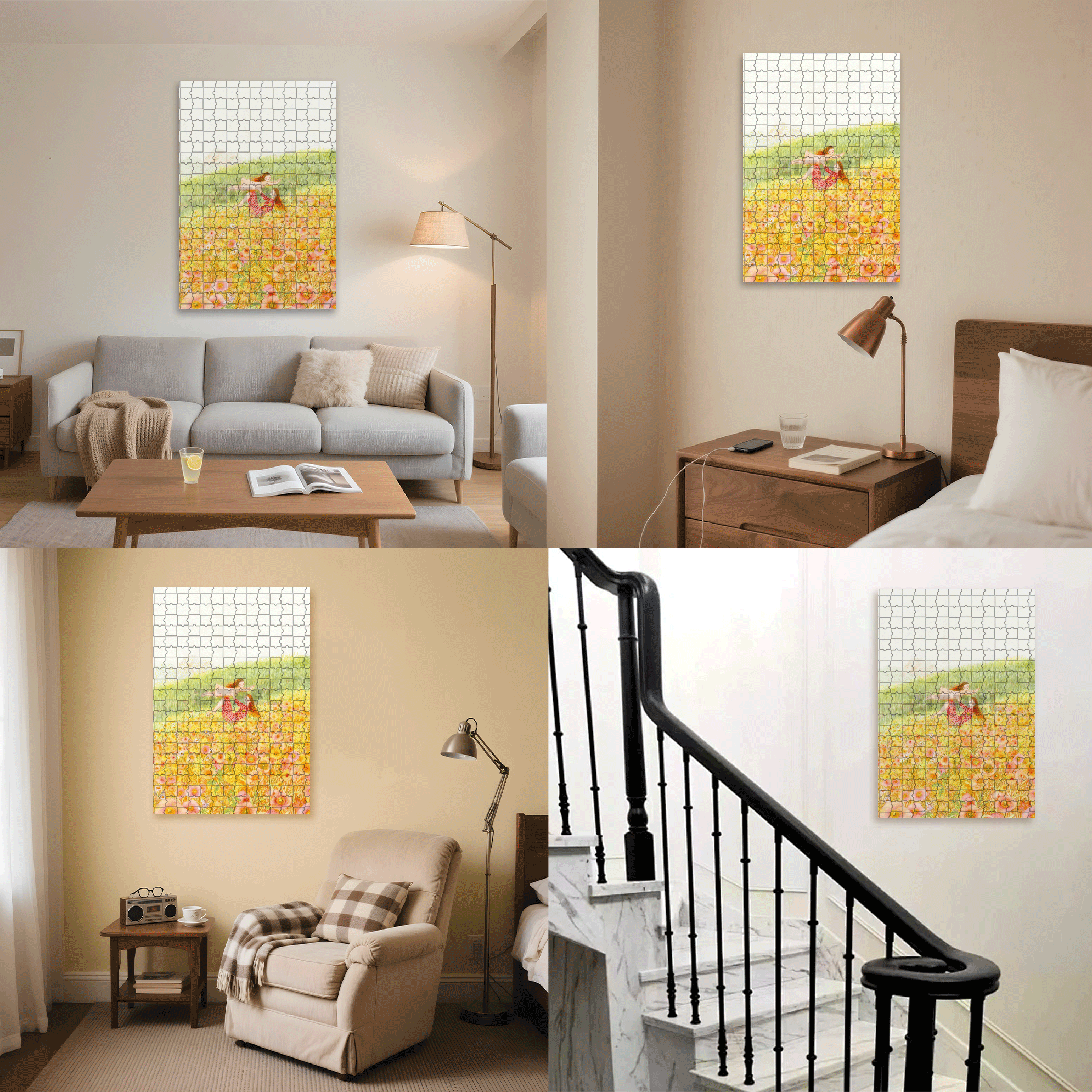 Enjoy A Little Time 500pcs/1000pcs Jigsaw Puzzle, Scratch-Resistant, Interactive Family Game & Brain-Boosting DIY Decor, Perfect for Halloween, Christmas & New Year Gifts, Family Puzzle Game