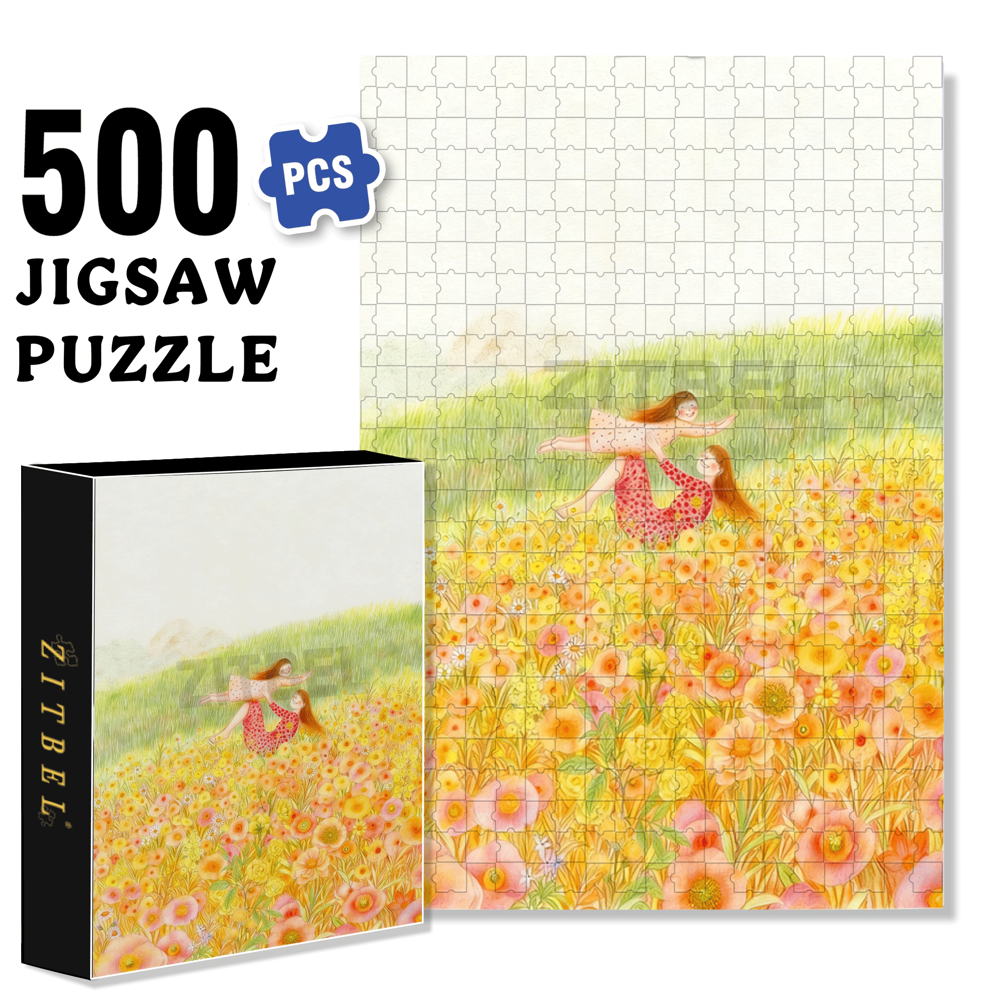 Enjoy A Little Time 500pcs/1000pcs Jigsaw Puzzle, Scratch-Resistant, Interactive Family Game & Brain-Boosting DIY Decor, Perfect for Halloween, Christmas & New Year Gifts, Family Puzzle Game