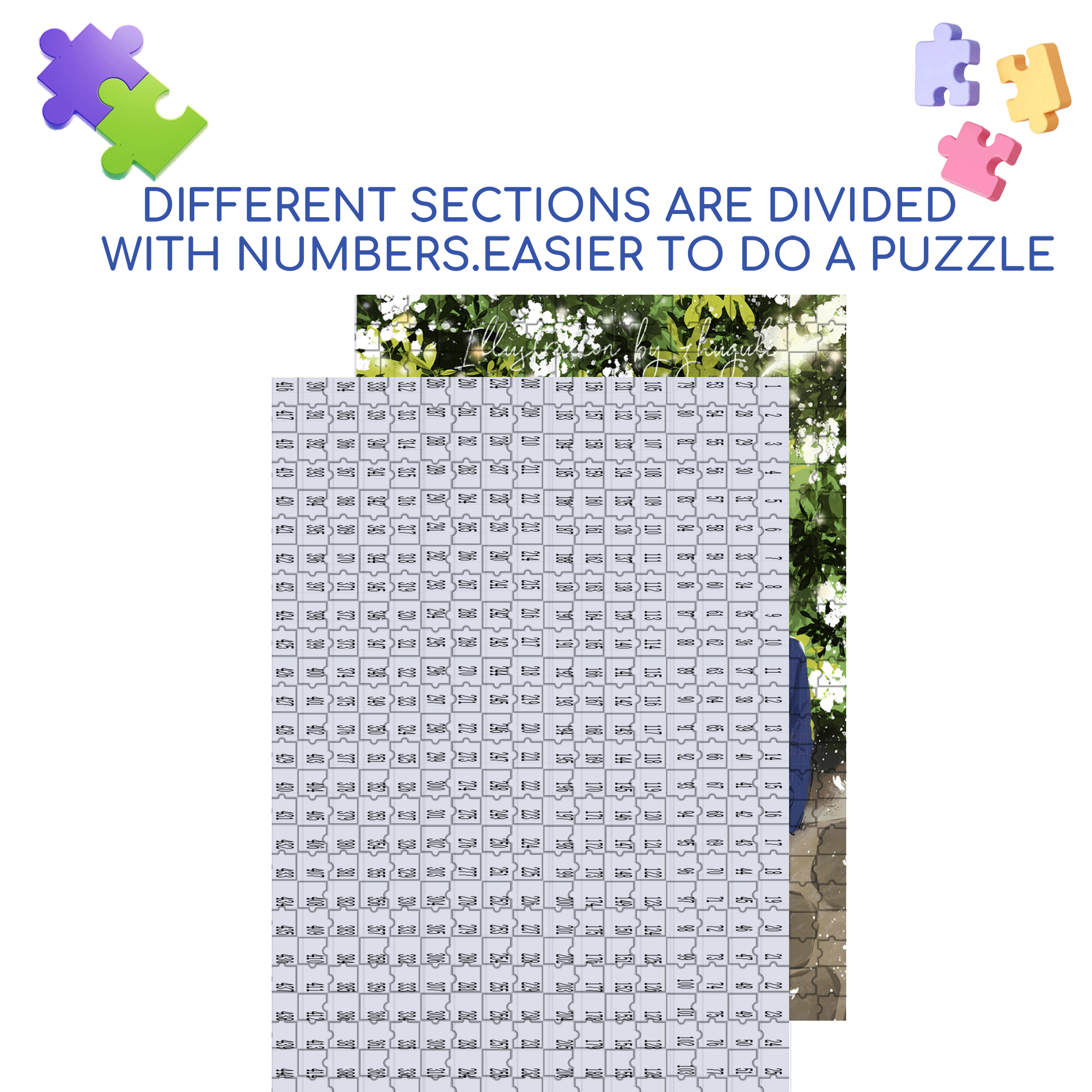 Exchanging Affectionate Glances 500pcs/1000pcs Jigsaw Puzzle, Scratch-Resistant, Interactive Family Game & Brain-Boosting DIY Decor, Perfect for Halloween, Christmas & New Year Gifts, Family Puzzle Game