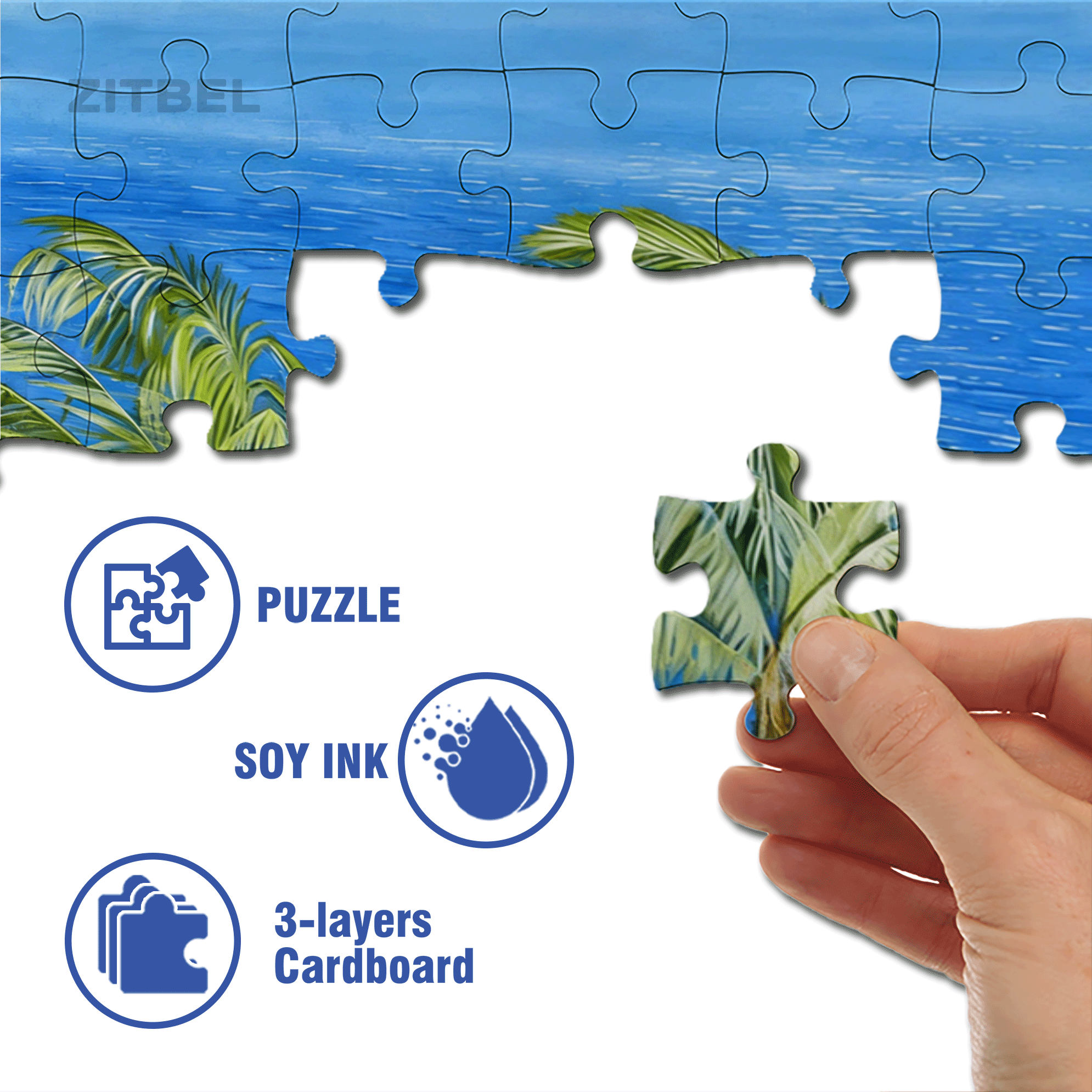 Facing The Sea 500pcs/1000pcs Jigsaw Puzzle, Scratch-Resistant, Interactive Family Game & Brain-Boosting DIY Decor, Perfect for Halloween, Christmas & New Year Gifts, Family Puzzle Game