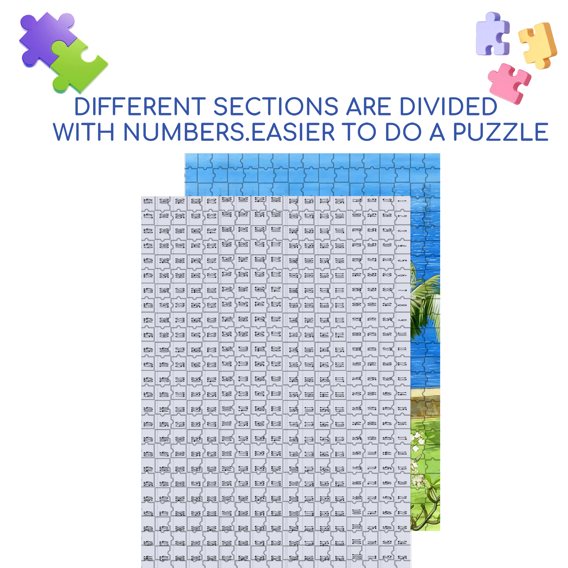Facing The Sea 500pcs/1000pcs Jigsaw Puzzle, Scratch-Resistant, Interactive Family Game & Brain-Boosting DIY Decor, Perfect for Halloween, Christmas & New Year Gifts, Family Puzzle Game