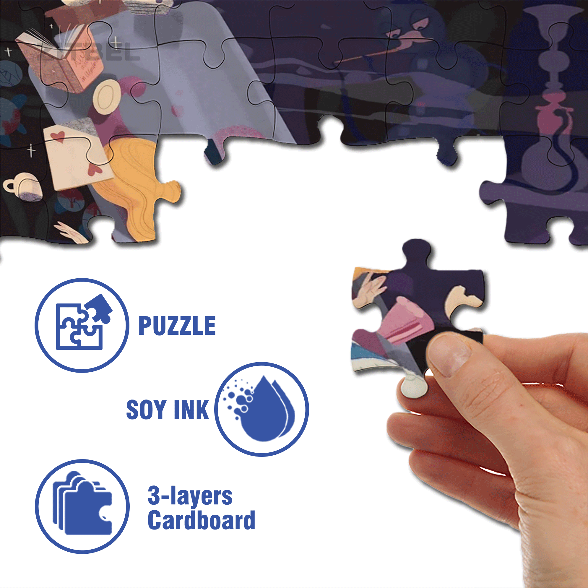 Falling Into A Psychedelic Space 500pcs/1000pcs Jigsaw Puzzle, Scratch-Resistant, Interactive Family Game & Brain-Boosting DIY Decor, Perfect for Halloween, Christmas & New Year Gifts, Family Puzzle Game