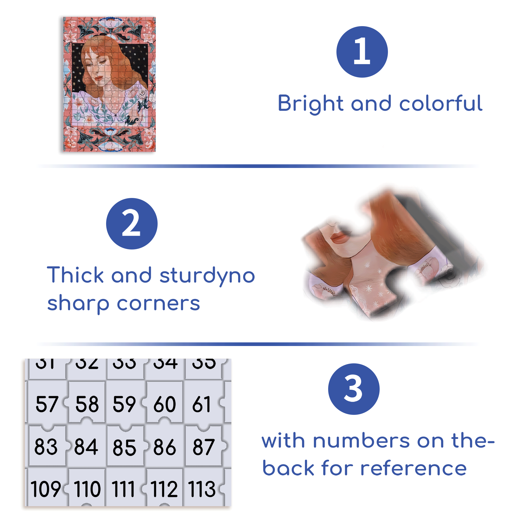 Female Portrait 500pcs/1000pcs Jigsaw Puzzle, Scratch-Resistant, Interactive Family Game & Brain-Boosting DIY Decor, Perfect for Halloween, Christmas & New Year Gifts, Family Puzzle Game