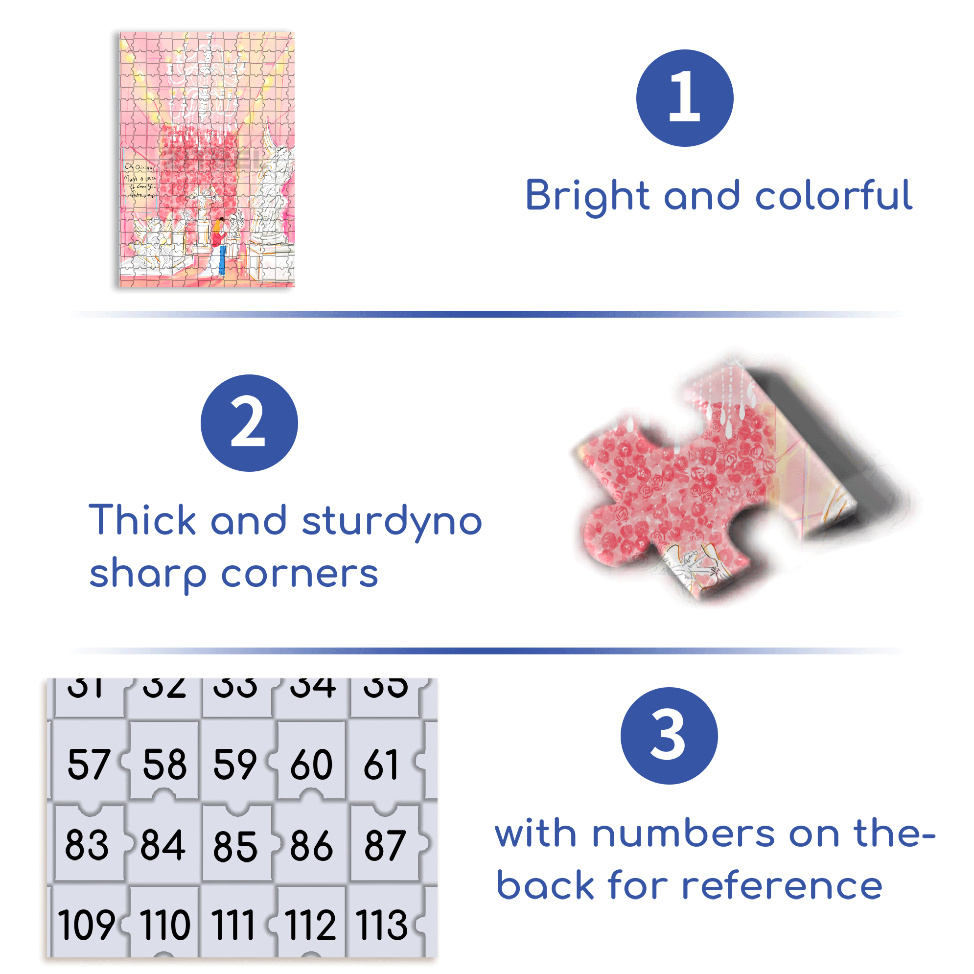 Our Passionate Love 500pcs/1000pcs Jigsaw Puzzle, Scratch-Resistant, Interactive Family Game & Brain-Boosting DIY Decor, Perfect for Halloween, Christmas & New Year Gifts, Family Puzzle Game