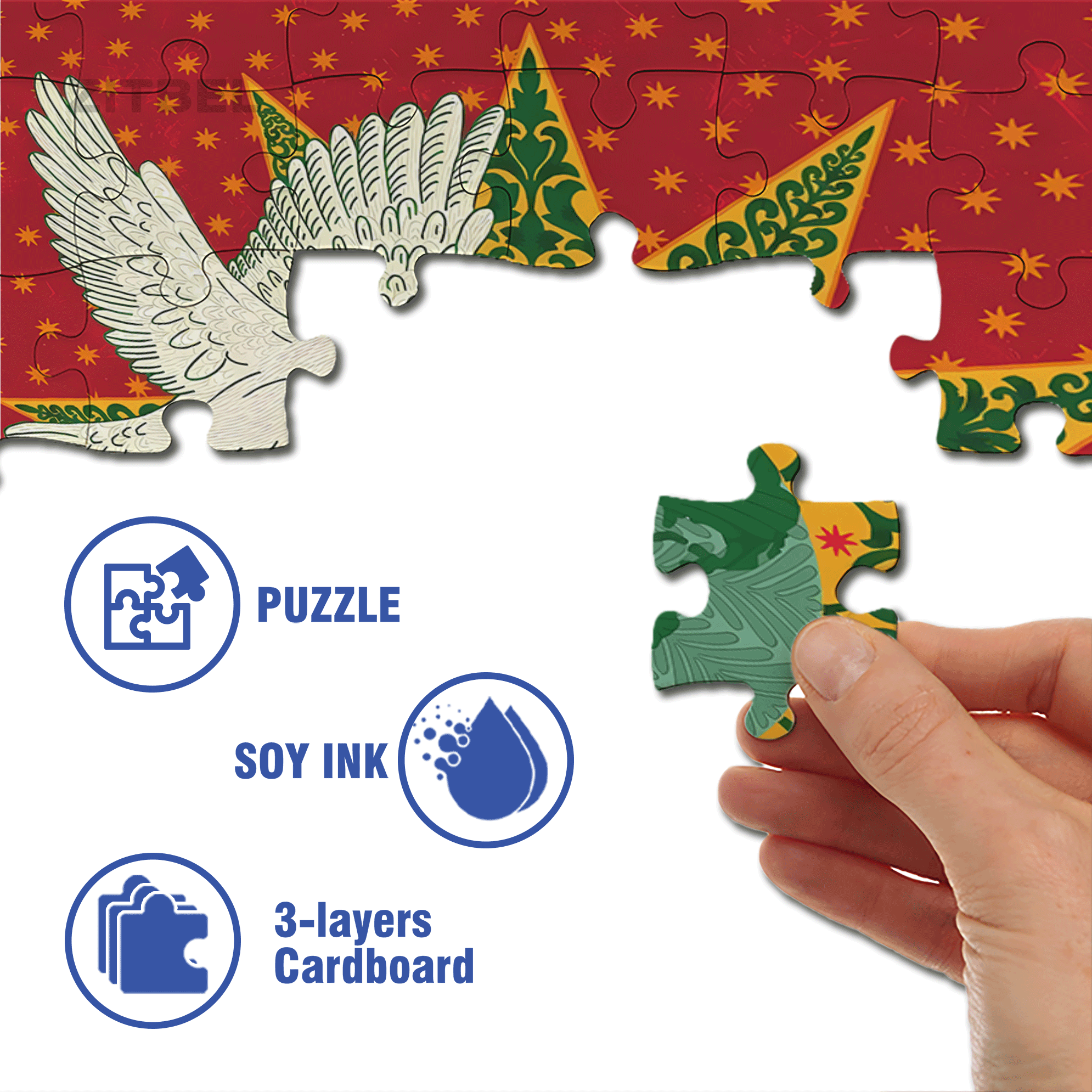 Peace Dove 500pcs/1000pcs Jigsaw Puzzle, Scratch-Resistant, Interactive Family Game & Brain-Boosting DIY Decor, Perfect for Halloween, Christmas & New Year Gifts, Family Puzzle Game