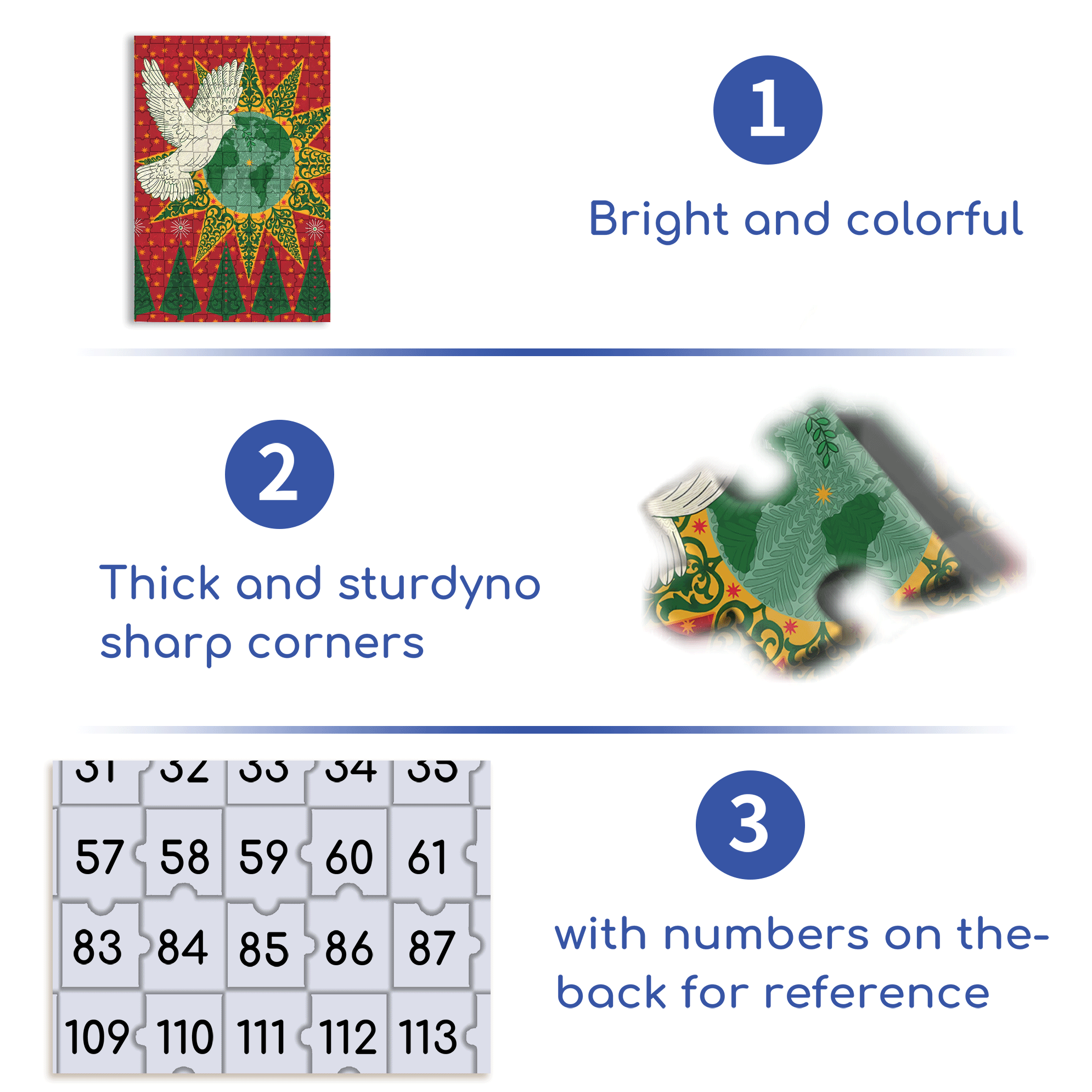 Peace Dove 500pcs/1000pcs Jigsaw Puzzle, Scratch-Resistant, Interactive Family Game & Brain-Boosting DIY Decor, Perfect for Halloween, Christmas & New Year Gifts, Family Puzzle Game