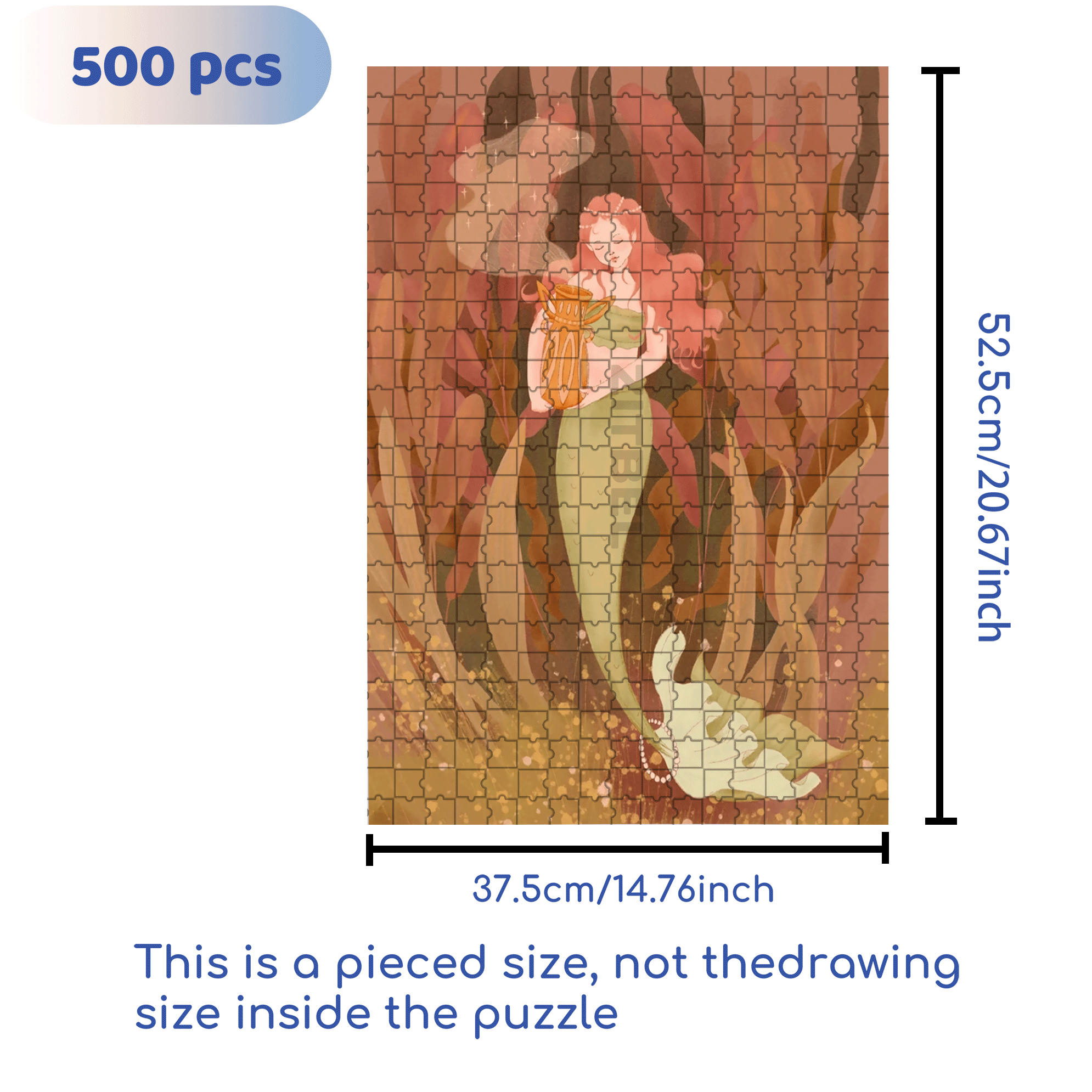 Aquarius 500pcs/1000pcs Jigsaw Puzzle, Scratch-Resistant, Interactive Family Game & Brain-Boosting DIY Decor, Perfect for Halloween, Christmas & New Year Gifts, Family Puzzle Game