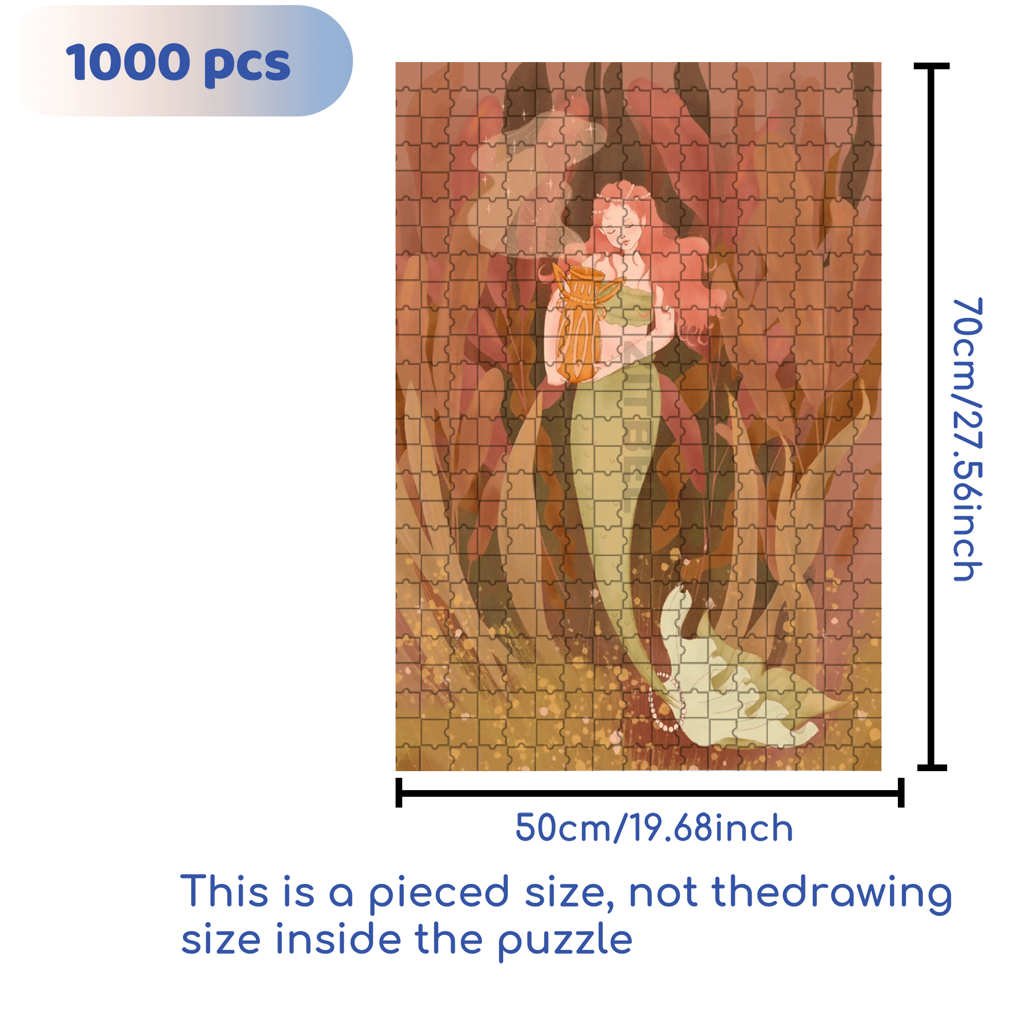 Aquarius 500pcs/1000pcs Jigsaw Puzzle, Scratch-Resistant, Interactive Family Game & Brain-Boosting DIY Decor, Perfect for Halloween, Christmas & New Year Gifts, Family Puzzle Game