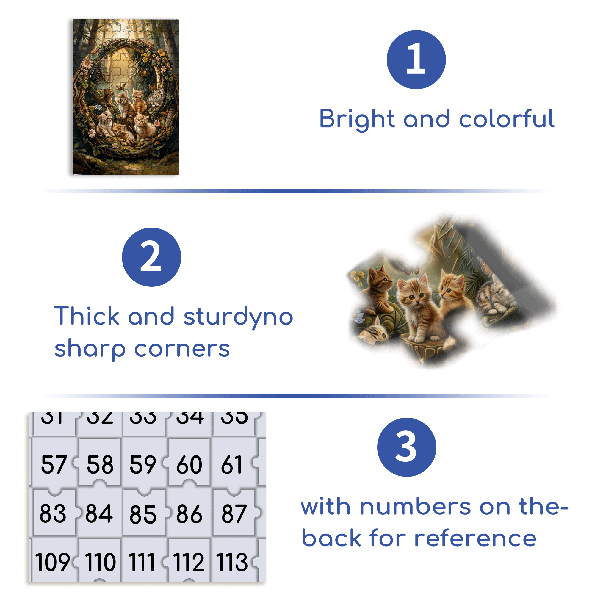 Cat Forest 500pcs/1000pcs Jigsaw Puzzle, Scratch-Resistant, Interactive Family Game & Brain-Boosting DIY Decor, Perfect for Halloween, Christmas & New Year Gifts, Family Puzzle Game