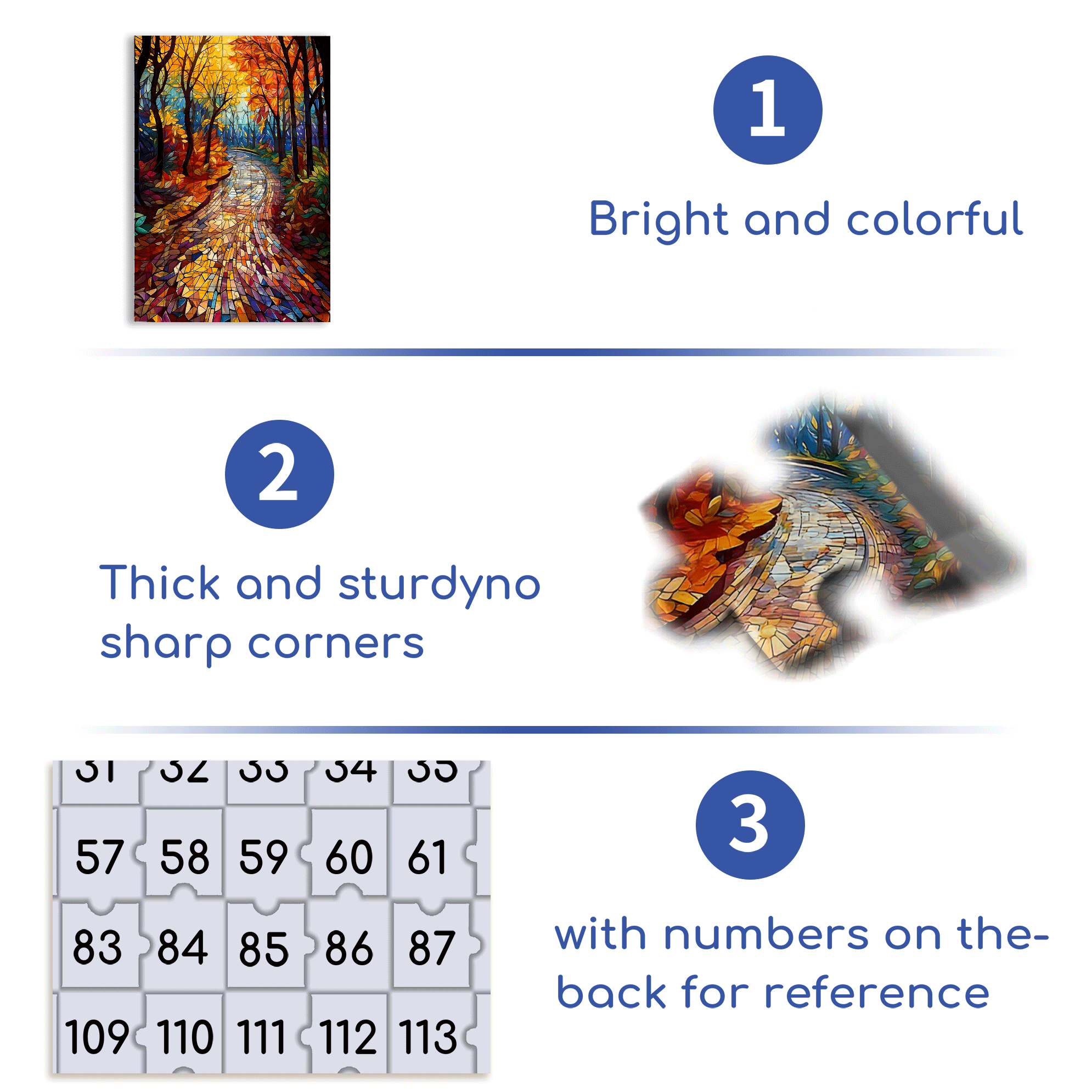 Colorful Woodland 500pcs/1000pcs Jigsaw Puzzle, Scratch-Resistant, Interactive Family Game & Brain-Boosting DIY Decor, Perfect for Halloween, Christmas & New Year Gifts, Family Puzzle Game