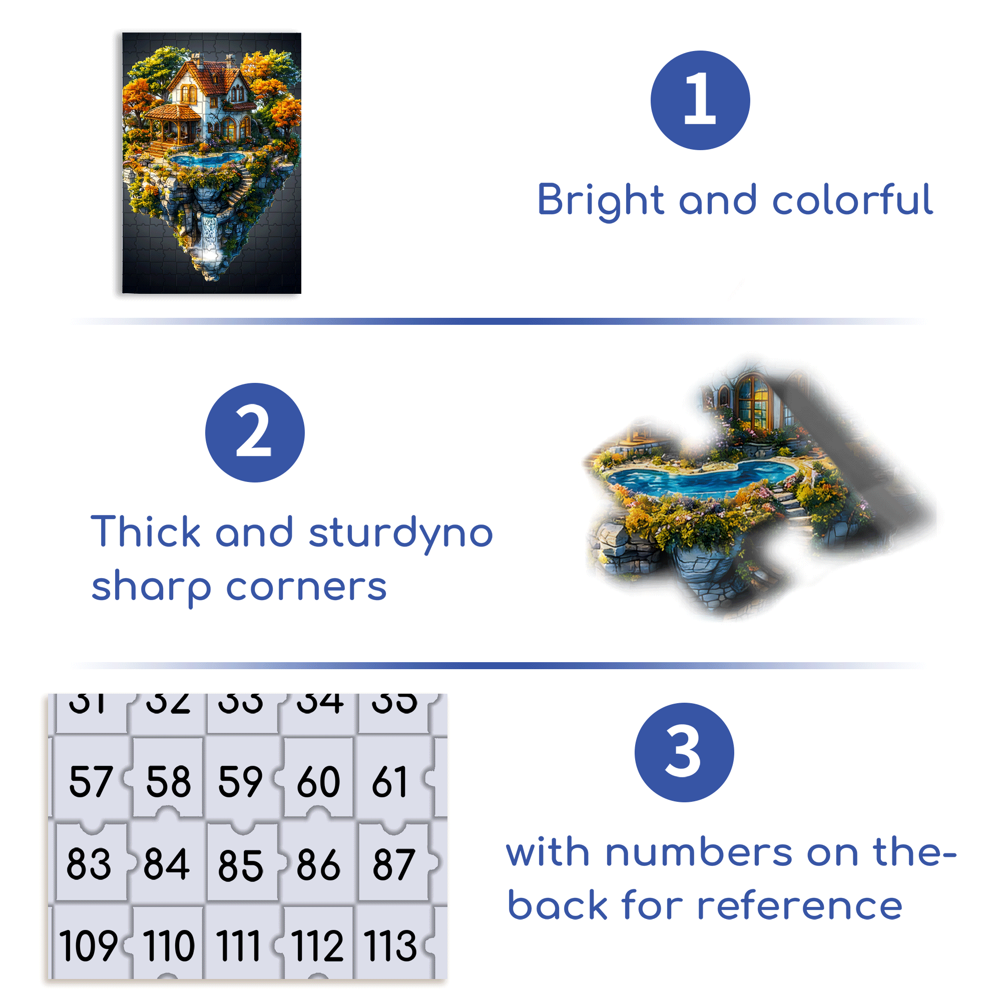 Floating Bay 500pcs/1000pcs Jigsaw Puzzle, Scratch-Resistant, Interactive Family Game & Brain-Boosting DIY Decor, Perfect for Halloween, Christmas & New Year Gifts, Family Puzzle Game