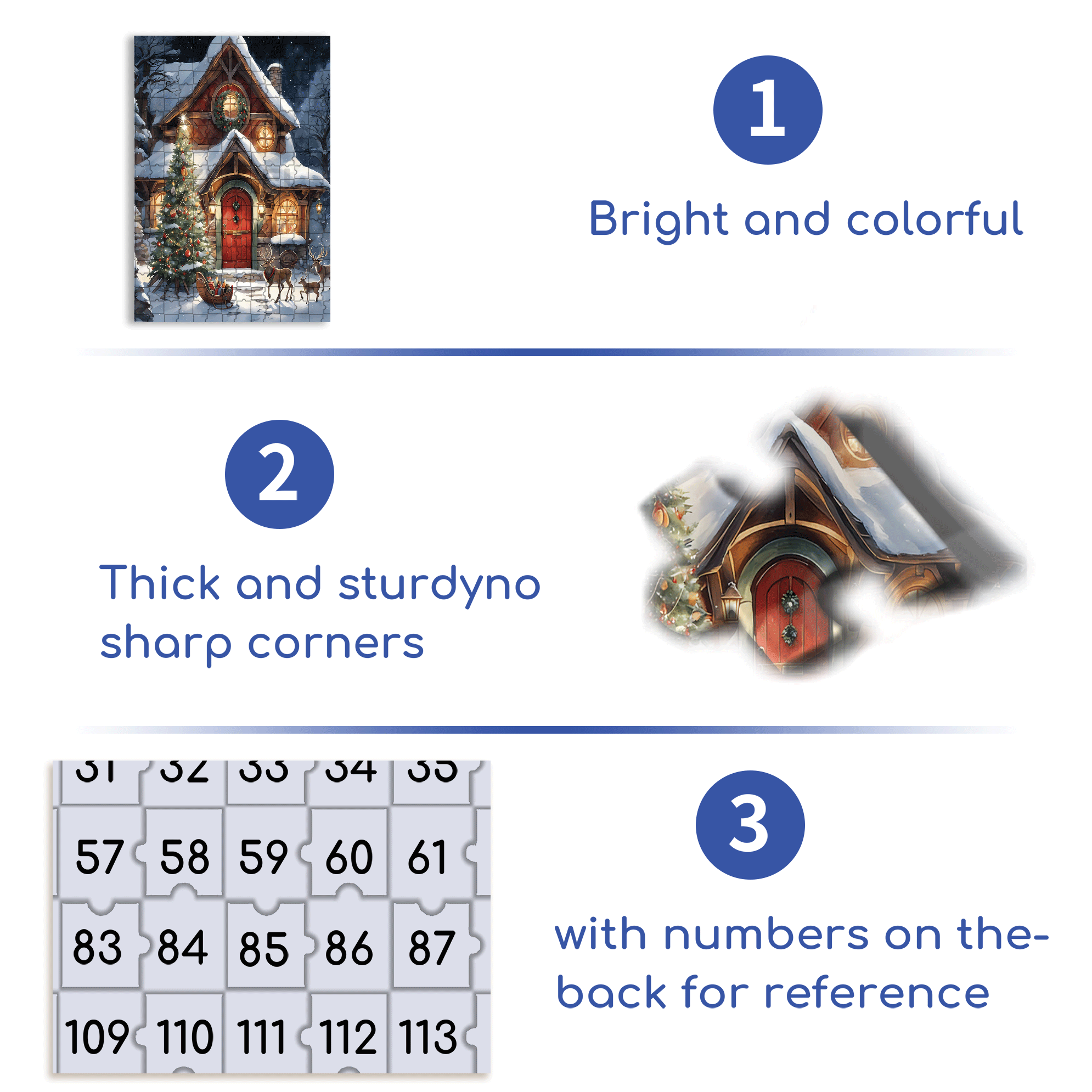 Fond Hiver Noel 500pcs/1000pcs Jigsaw Puzzle, Scratch-Resistant, Interactive Family Game & Brain-Boosting DIY Decor, Perfect for Halloween, Christmas & New Year Gifts, Family Puzzle Game