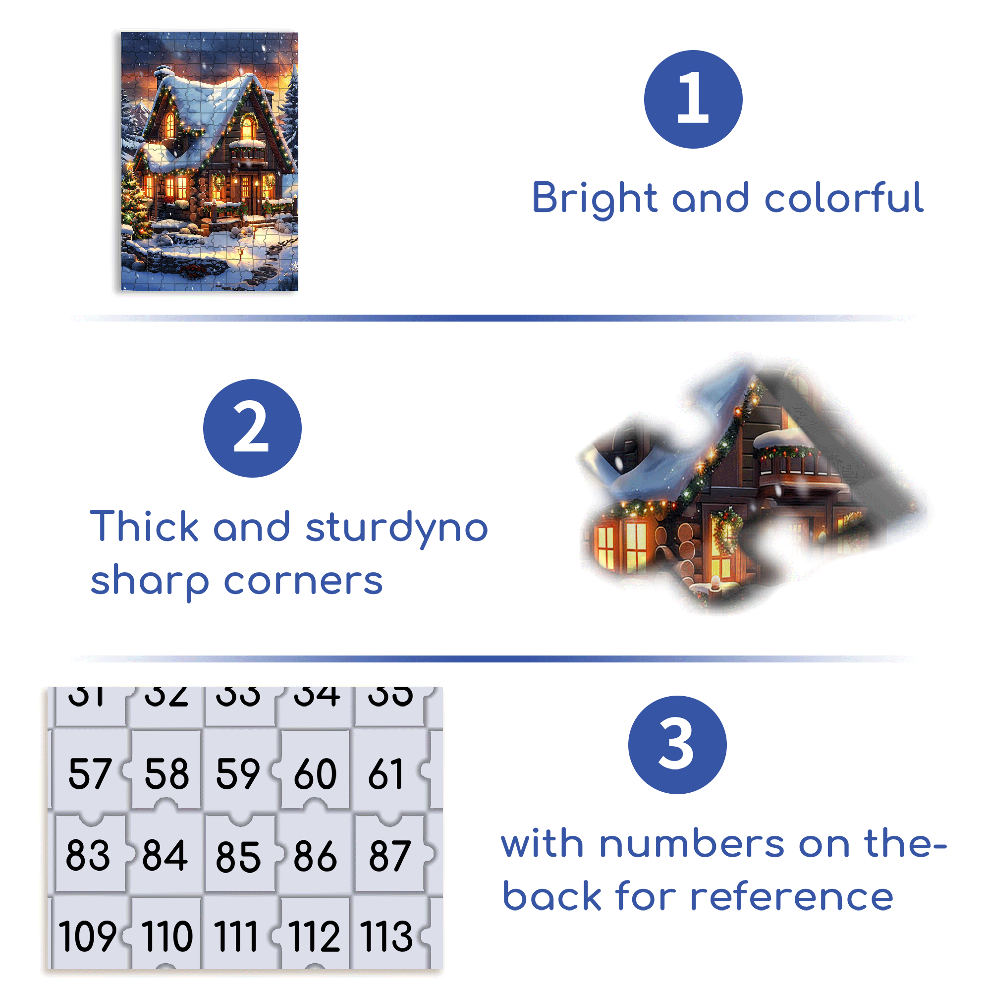 Fond Noel Vintage 2 500pcs/1000pcs Jigsaw Puzzle, Scratch-Resistant, Interactive Family Game & Brain-Boosting DIY Decor, Perfect for Halloween, Christmas & New Year Gifts, Family Puzzle Game