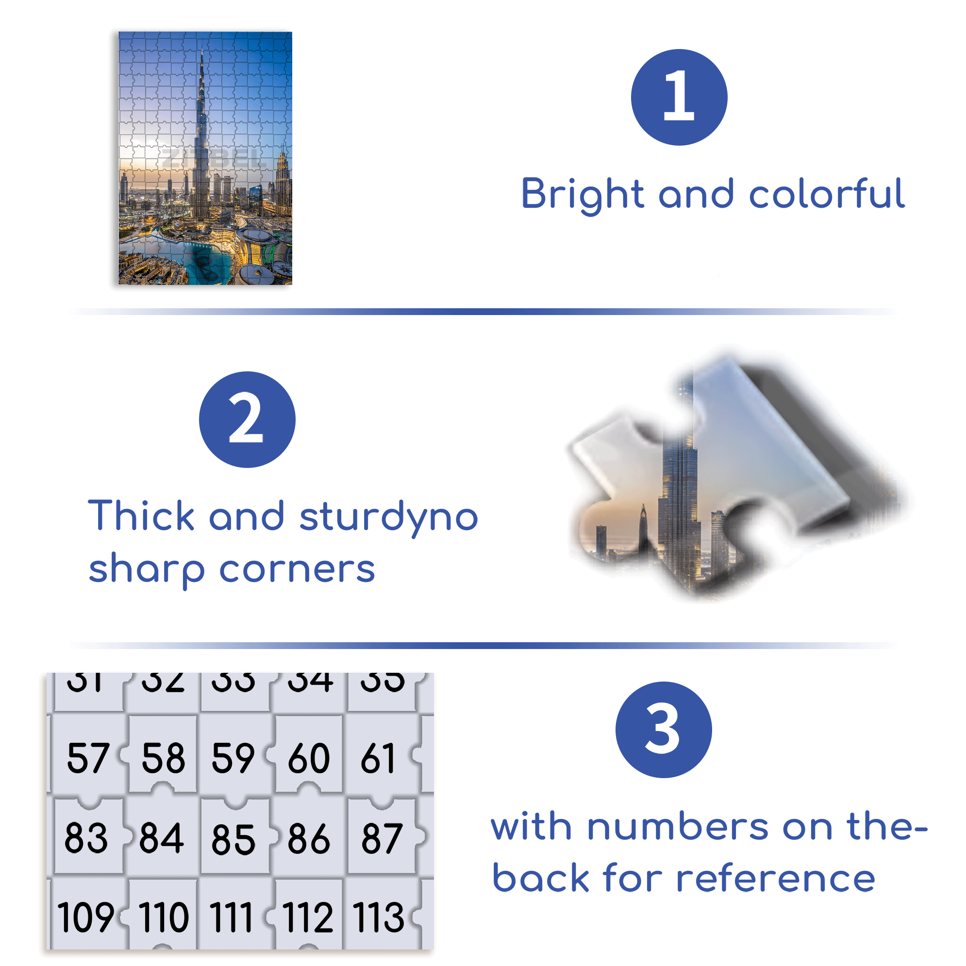 Skyscraper 500pcs/1000pcs Jigsaw Puzzle, Scratch-Resistant, Interactive Family Game & Brain-Boosting DIY Decor, Perfect for Halloween, Christmas & New Year Gifts, Family Puzzle Game