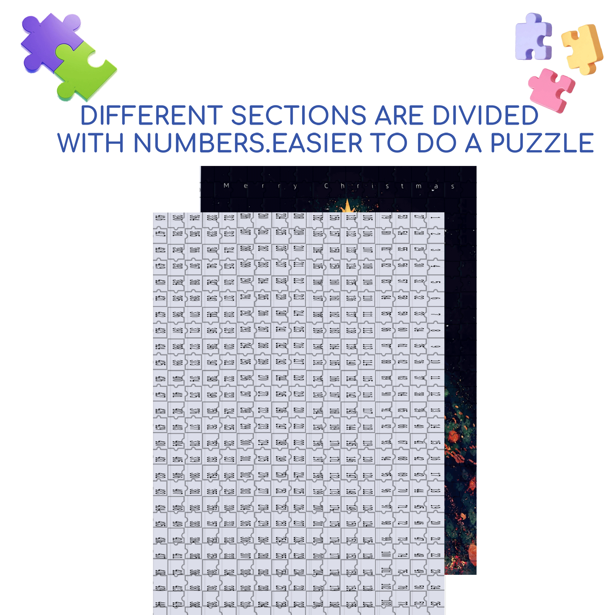 The Christmas Tree Behind Me 500pcs/1000pcs Jigsaw Puzzle, Scratch-Resistant, Interactive Family Game & Brain-Boosting DIY Decor, Perfect for Halloween, Christmas & New Year Gifts, Family Puzzle Game