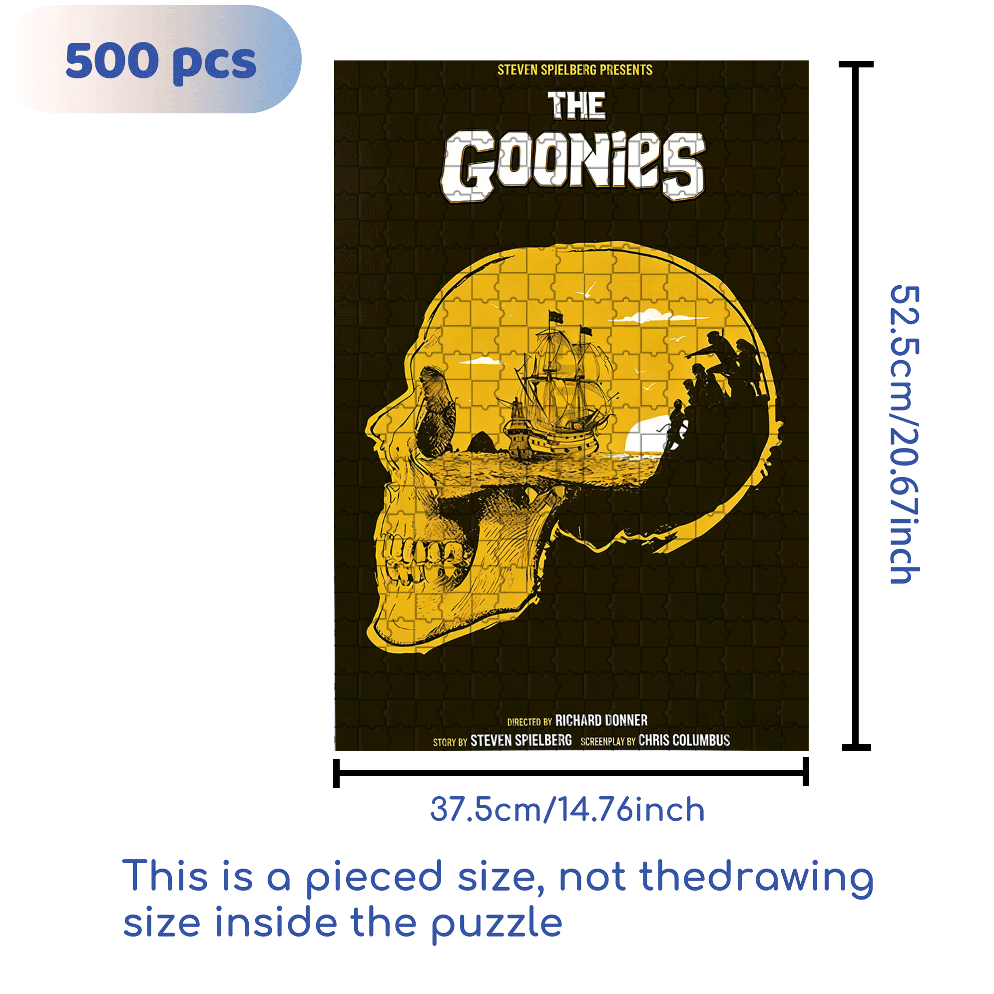 The Goonies Theme 500pcs/1000pcs Jigsaw Puzzle, Scratch-Resistant, Interactive Family Game & Brain-Boosting DIY Decor, Perfect for Halloween, Christmas & New Year Gifts, Family Puzzle Game
