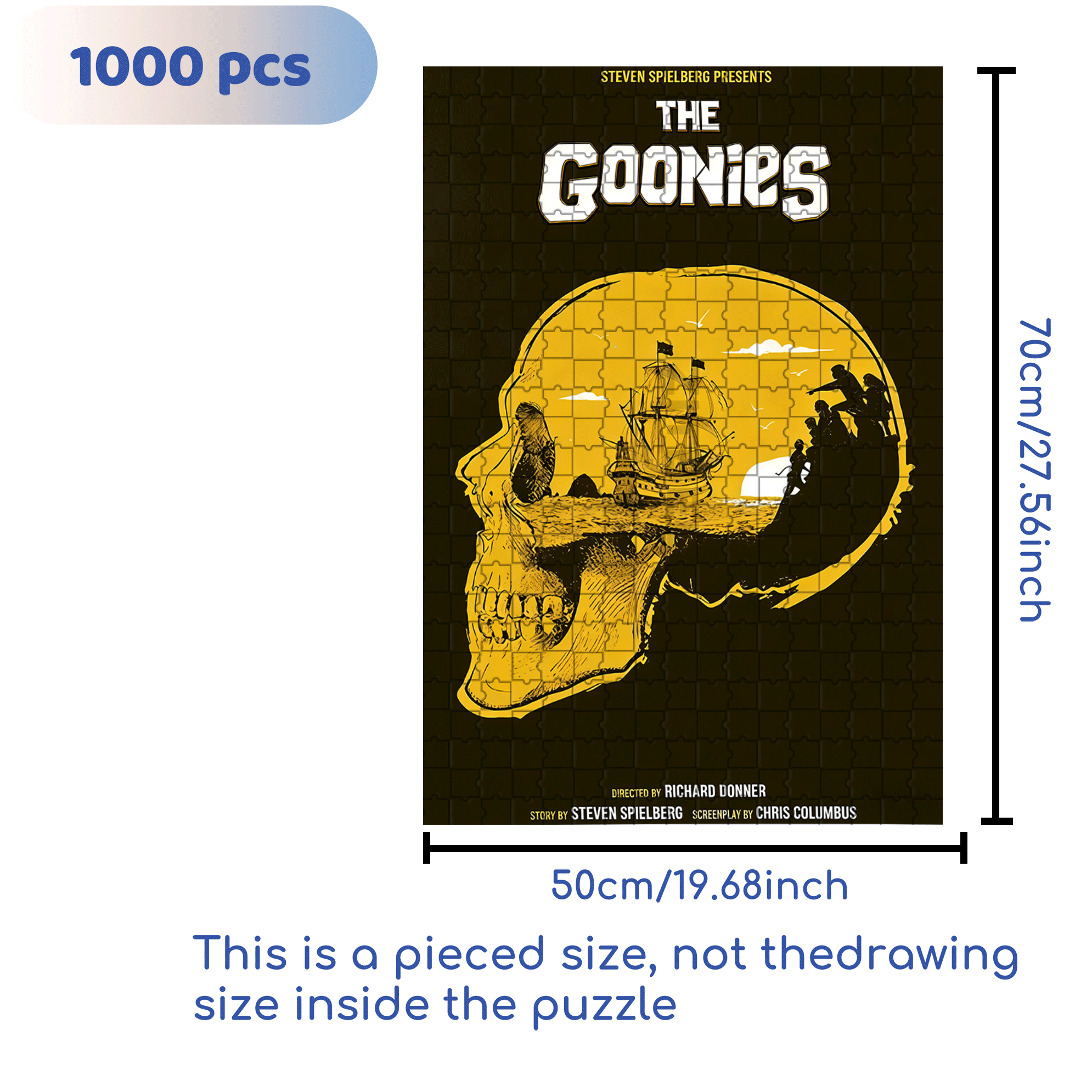 The Goonies Theme 500pcs/1000pcs Jigsaw Puzzle, Scratch-Resistant, Interactive Family Game & Brain-Boosting DIY Decor, Perfect for Halloween, Christmas & New Year Gifts, Family Puzzle Game