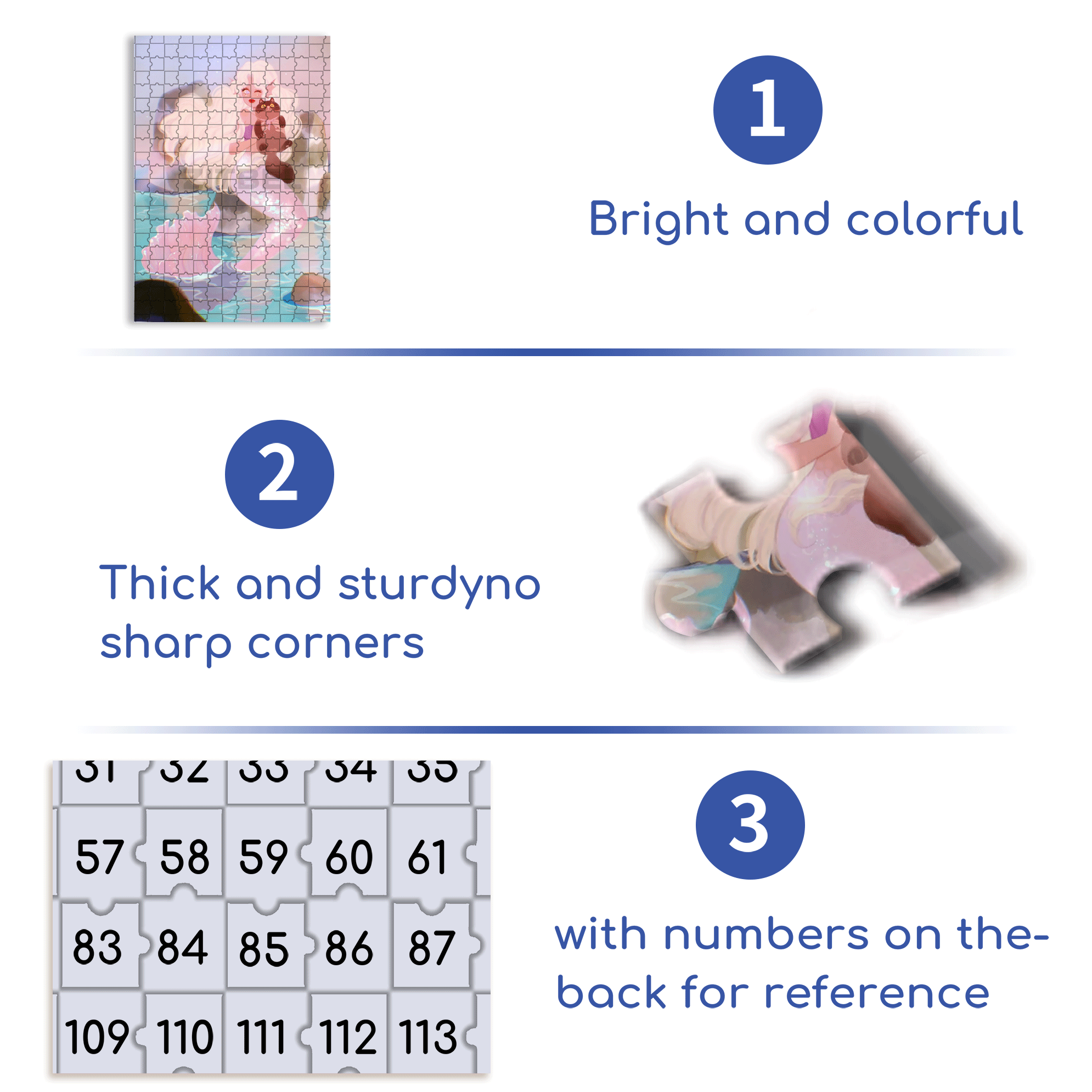 The Little Mermaid & Cat 500pcs/1000pcs Jigsaw Puzzle, Scratch-Resistant, Interactive Family Game & Brain-Boosting DIY Decor, Perfect for Halloween, Christmas & New Year Gifts, Family Puzzle Game