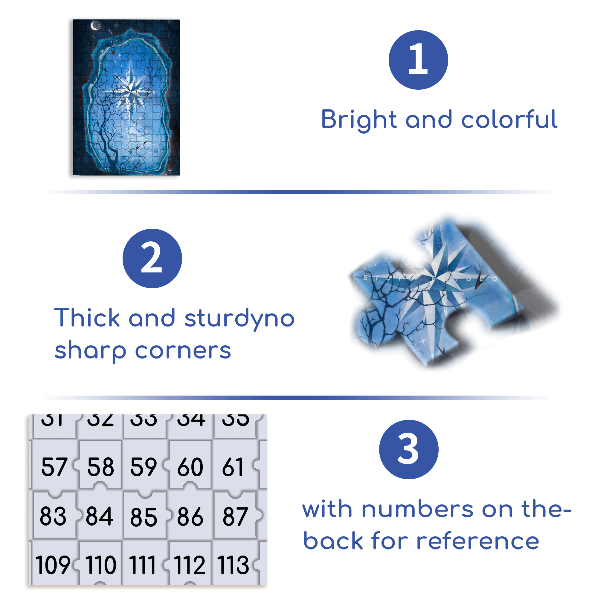 The Moon And The Starry Night 500pcs/1000pcs Jigsaw Puzzle, Scratch-Resistant, Interactive Family Game & Brain-Boosting DIY Decor, Perfect for Halloween, Christmas & New Year Gifts, Family Puzzle Game