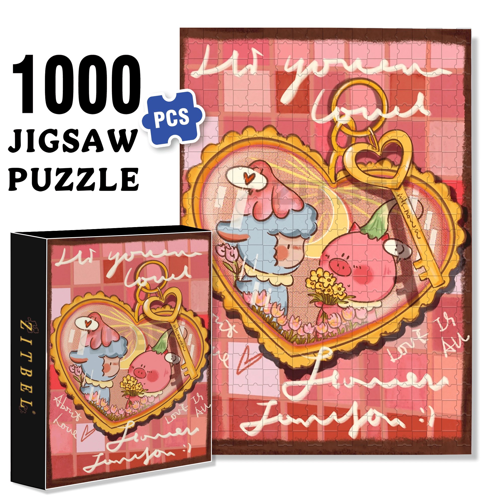 The Most Beautiful Encounter 500pcs/1000pcs Jigsaw Puzzle, Scratch-Resistant, Interactive Family Game & Brain-Boosting DIY Decor, Perfect for Halloween, Christmas & New Year Gifts, Family Puzzle Game