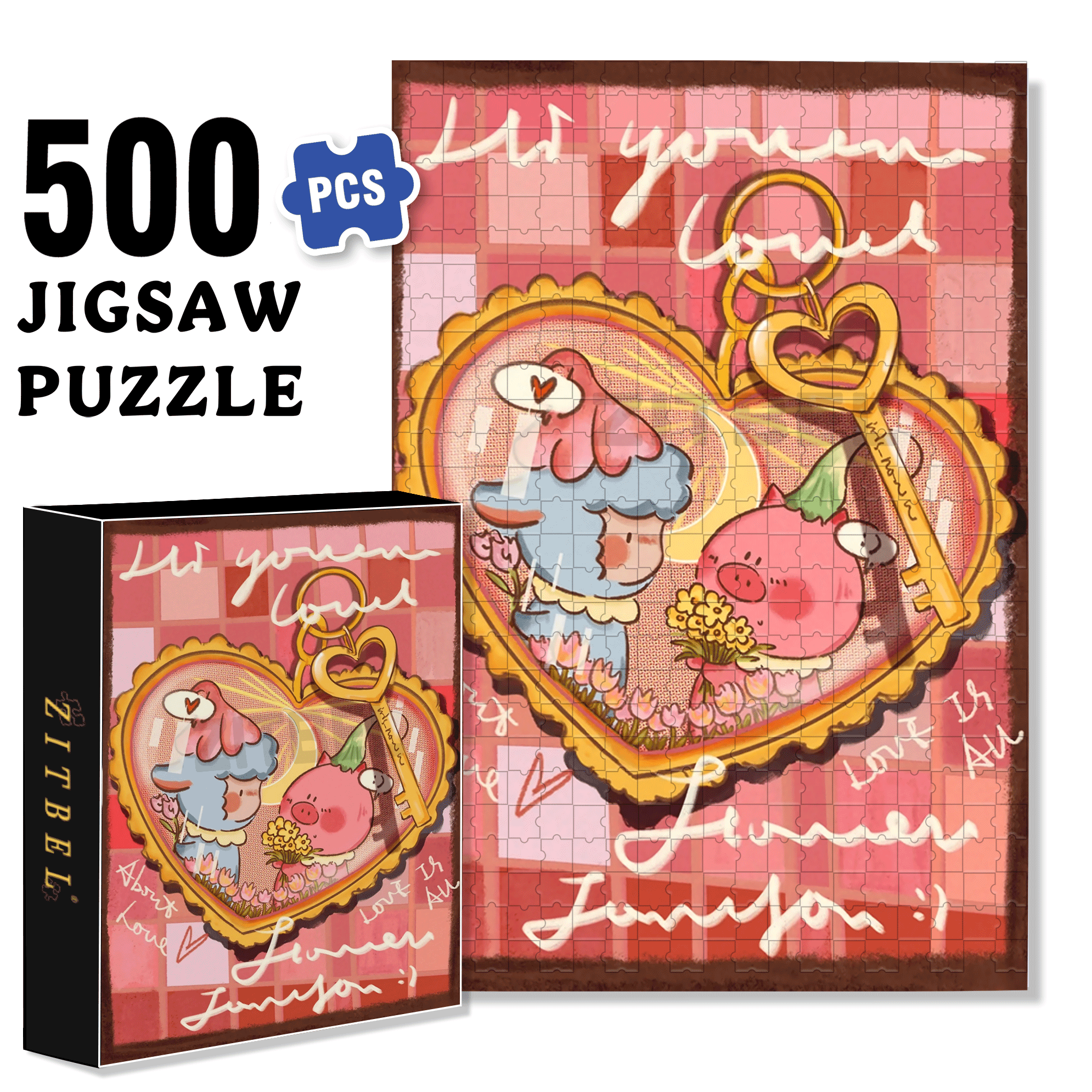 The Most Beautiful Encounter 500pcs/1000pcs Jigsaw Puzzle, Scratch-Resistant, Interactive Family Game & Brain-Boosting DIY Decor, Perfect for Halloween, Christmas & New Year Gifts, Family Puzzle Game