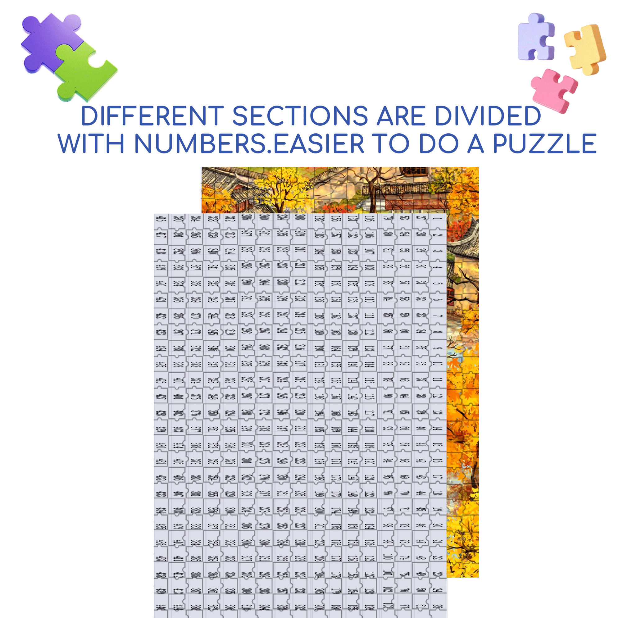 The Romance Of Chinese Gardens 500pcs/1000pcs Jigsaw Puzzle, Scratch-Resistant, Interactive Family Game & Brain-Boosting DIY Decor, Perfect for Halloween, Christmas & New Year Gifts, Family Puzzle Game