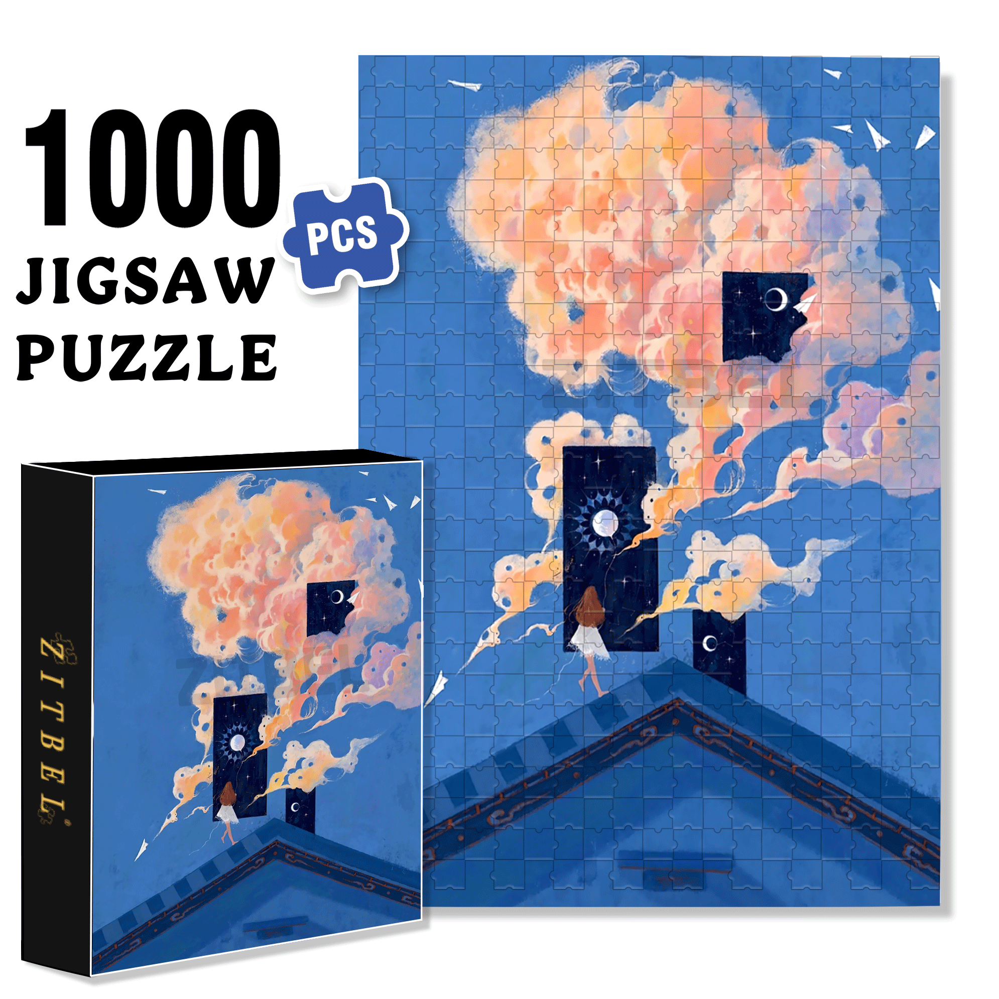 The Truman Show 500pcs/1000pcs Jigsaw Puzzle, Scratch-Resistant, Interactive Family Game & Brain-Boosting DIY Decor, Perfect for Halloween, Christmas & New Year Gifts, Family Puzzle Game