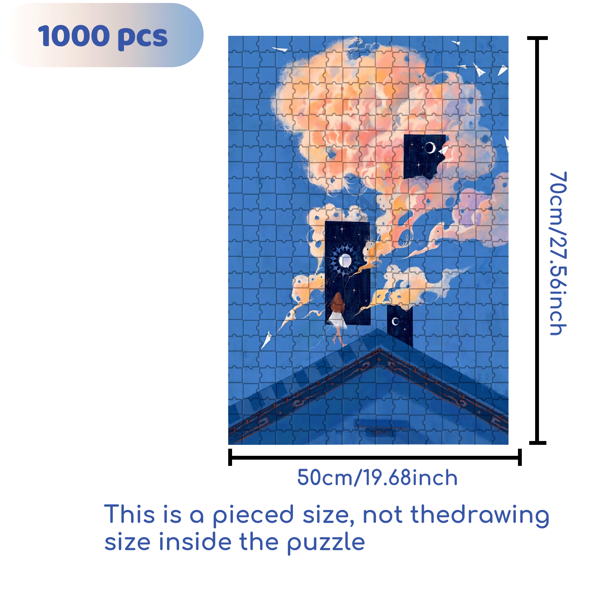 The Truman Show 500pcs/1000pcs Jigsaw Puzzle, Scratch-Resistant, Interactive Family Game & Brain-Boosting DIY Decor, Perfect for Halloween, Christmas & New Year Gifts, Family Puzzle Game