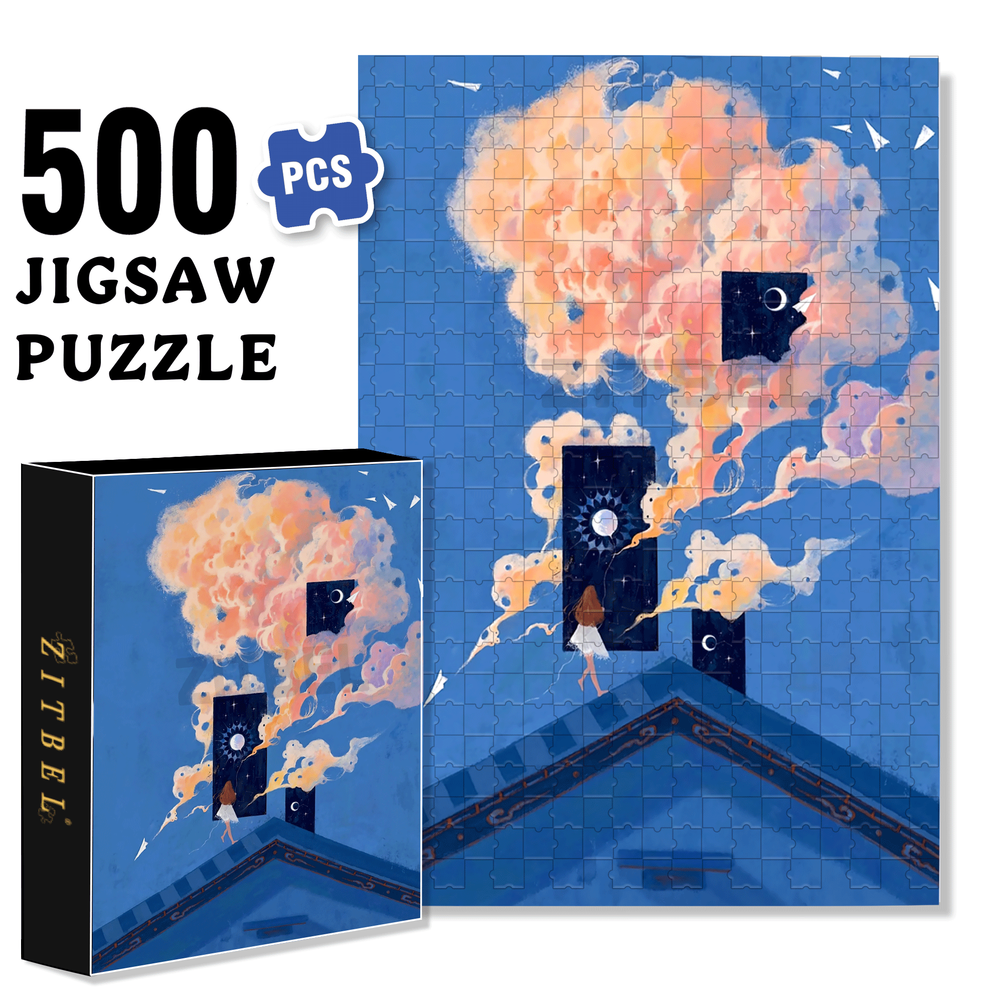 The Truman Show 500pcs/1000pcs Jigsaw Puzzle, Scratch-Resistant, Interactive Family Game & Brain-Boosting DIY Decor, Perfect for Halloween, Christmas & New Year Gifts, Family Puzzle Game