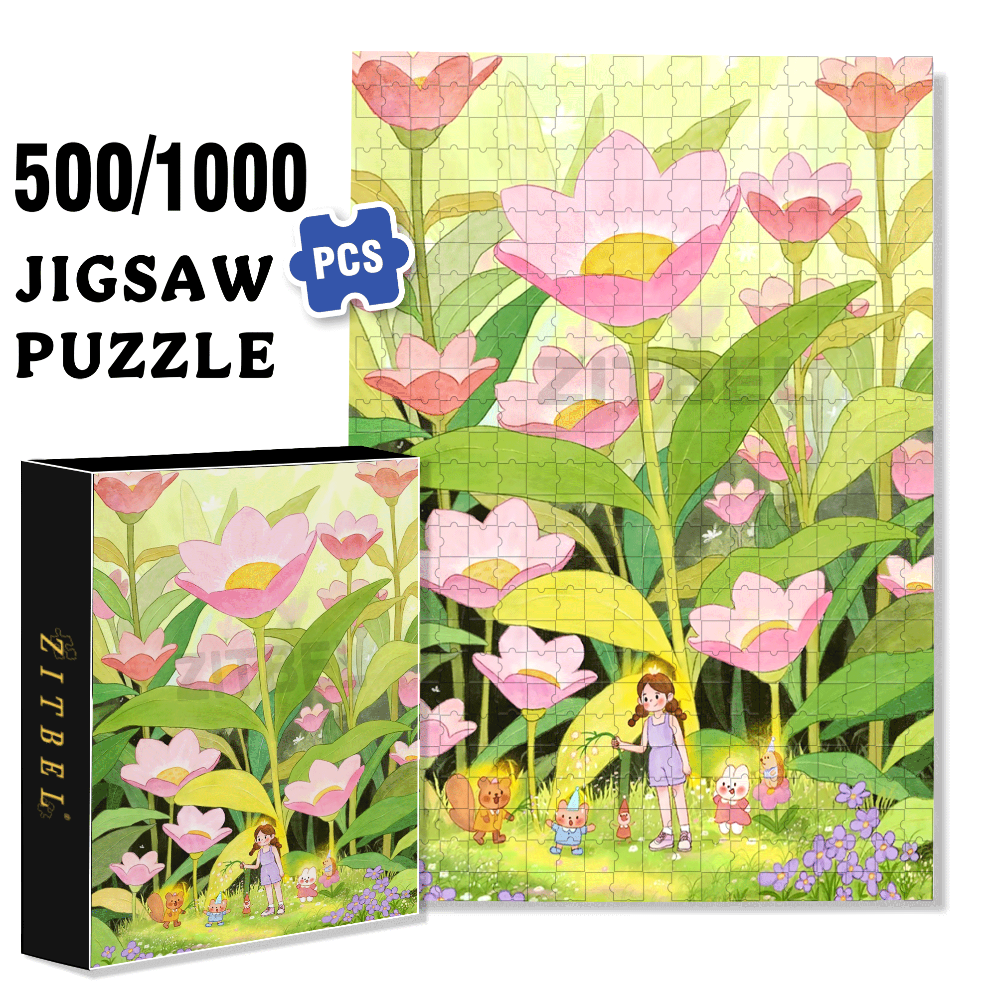The Wondrous Microscopic World 500pcs/1000pcs Jigsaw Puzzle, Scratch-Resistant, Interactive Family Game & Brain-Boosting DIY Decor, Perfect for Halloween, Christmas & New Year Gifts, Family Puzzle Game