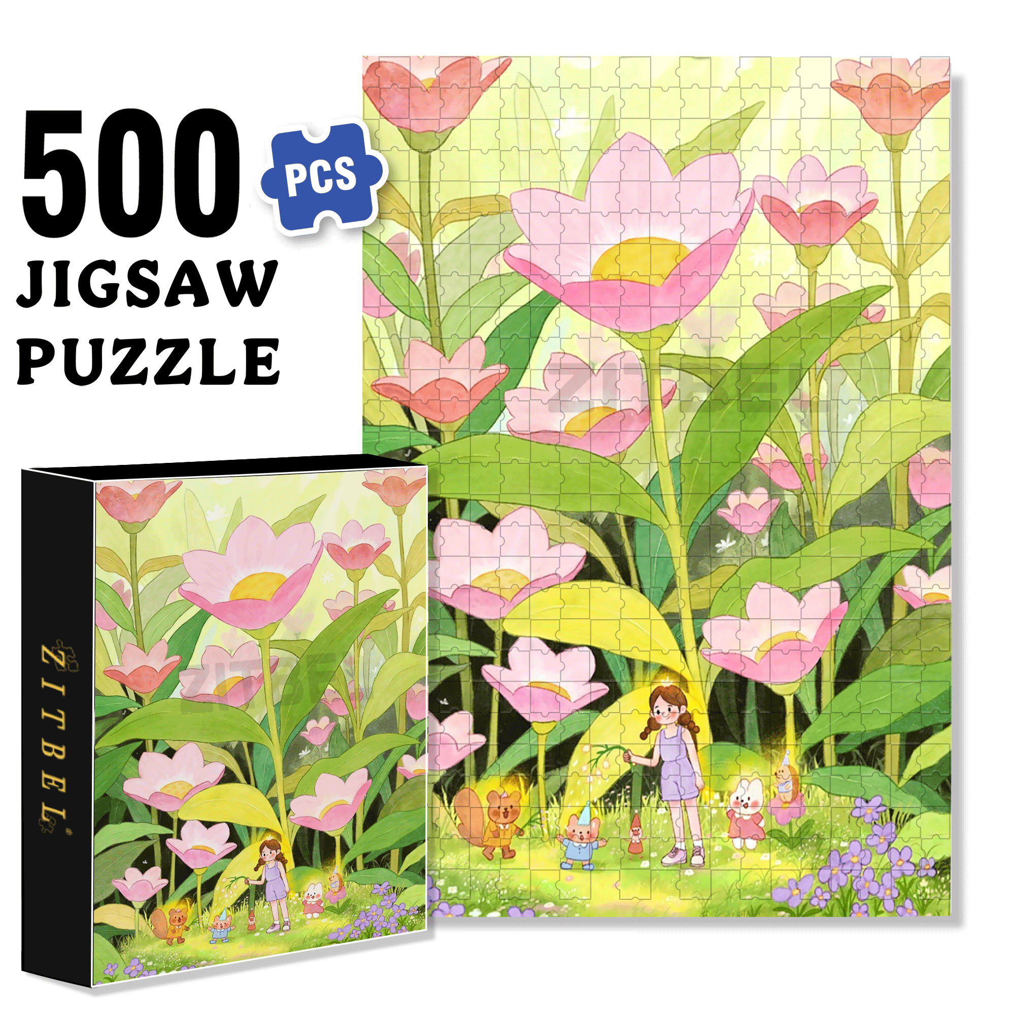 The Wondrous Microscopic World 500pcs/1000pcs Jigsaw Puzzle, Scratch-Resistant, Interactive Family Game & Brain-Boosting DIY Decor, Perfect for Halloween, Christmas & New Year Gifts, Family Puzzle Game