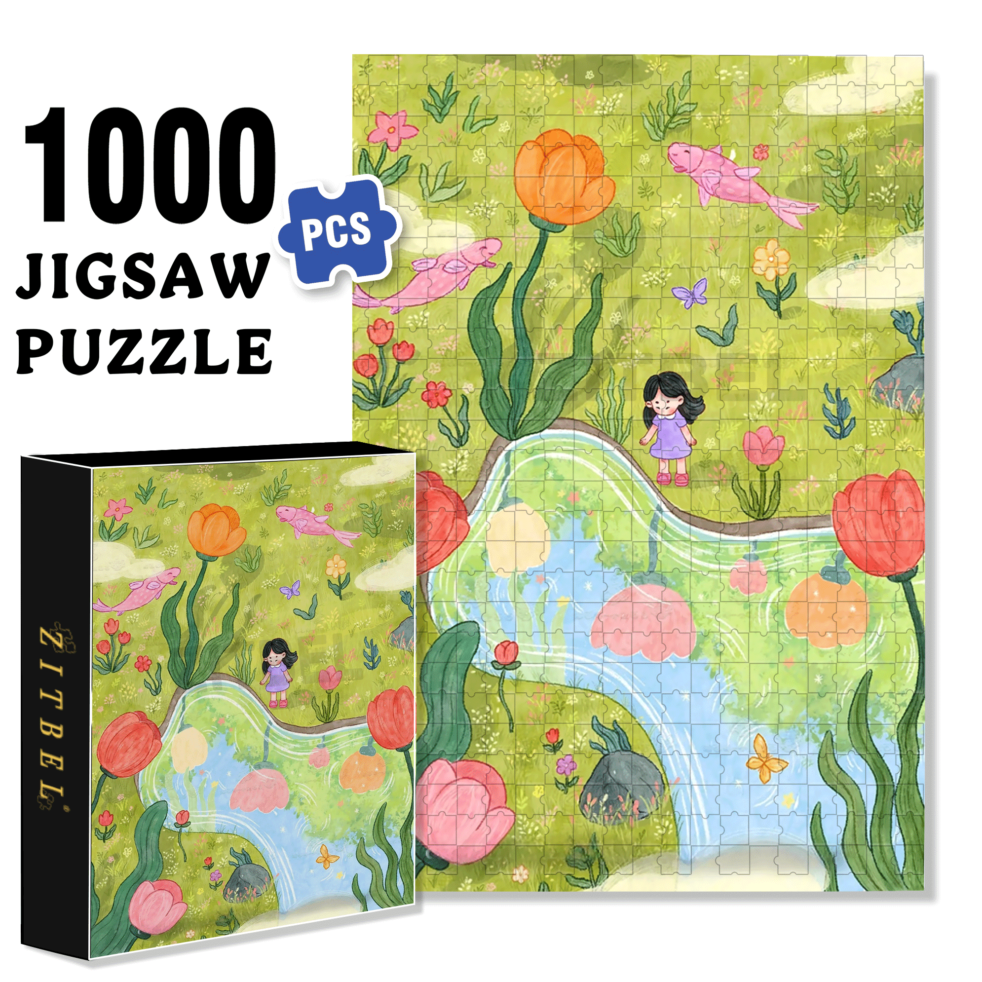 The World Of Reflections 500pcs/1000pcs Jigsaw Puzzle, Scratch-Resistant, Interactive Family Game & Brain-Boosting DIY Decor, Perfect for Halloween, Christmas & New Year Gifts, Family Puzzle Game