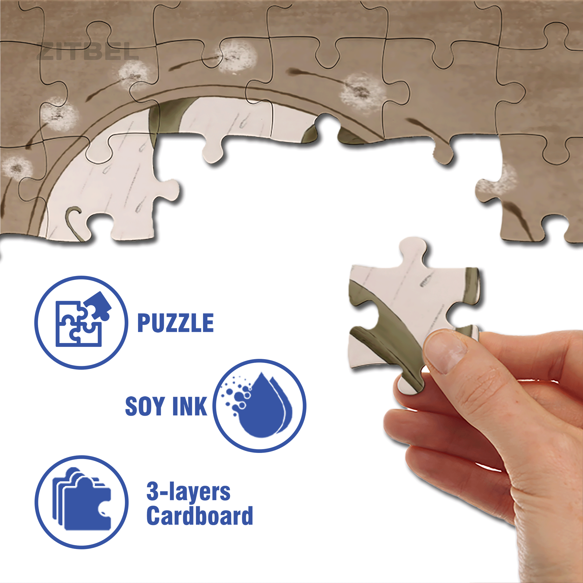 Time To Take Shelter From The Rain 500pcs/1000pcs Jigsaw Puzzle, Scratch-Resistant, Interactive Family Game & Brain-Boosting DIY Decor, Perfect for Halloween, Christmas & New Year Gifts, Family Puzzle Game