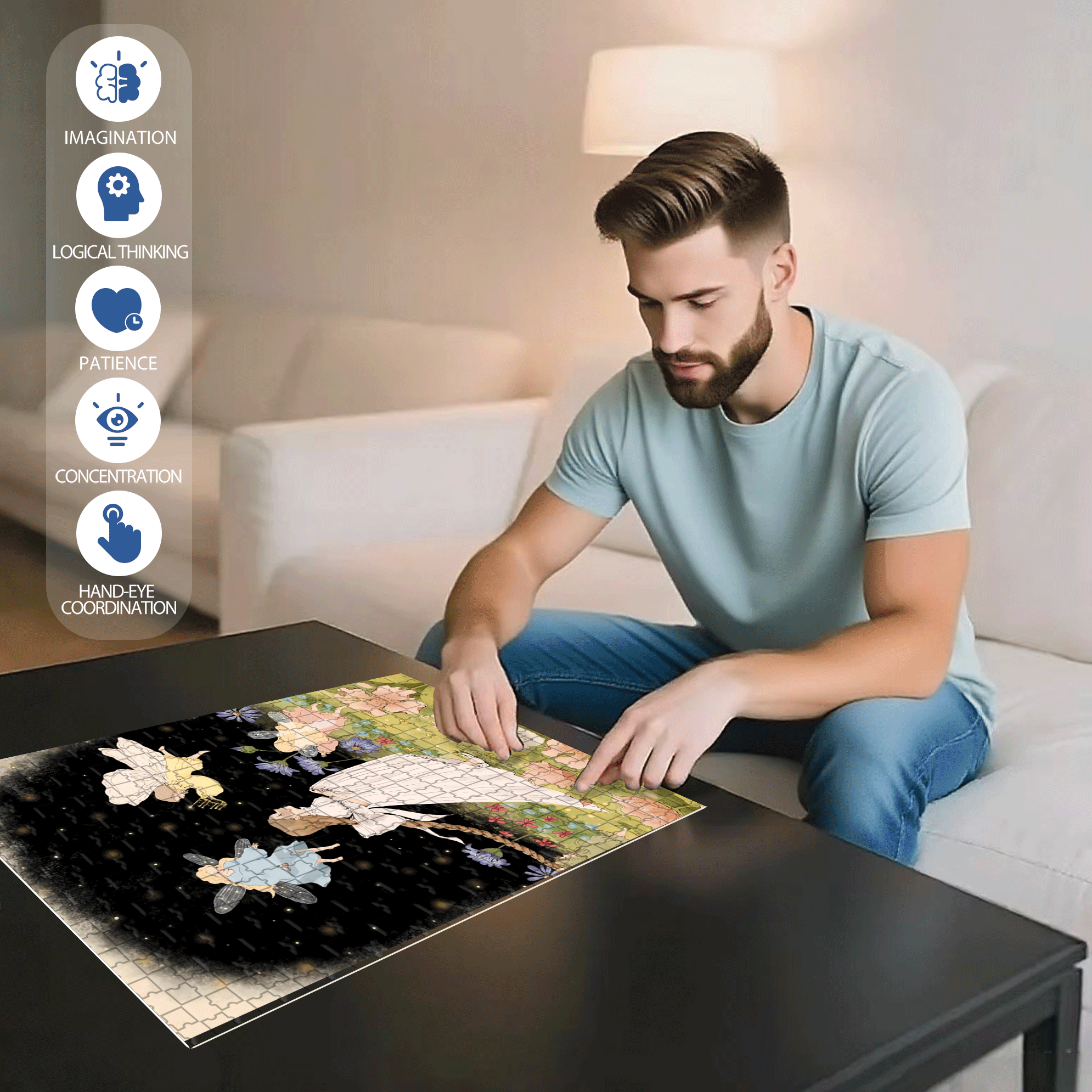 To Crown You 500pcs/1000pcs Jigsaw Puzzle, Scratch-Resistant, Interactive Family Game & Brain-Boosting DIY Decor, Perfect for Halloween, Christmas & New Year Gifts, Family Puzzle Game