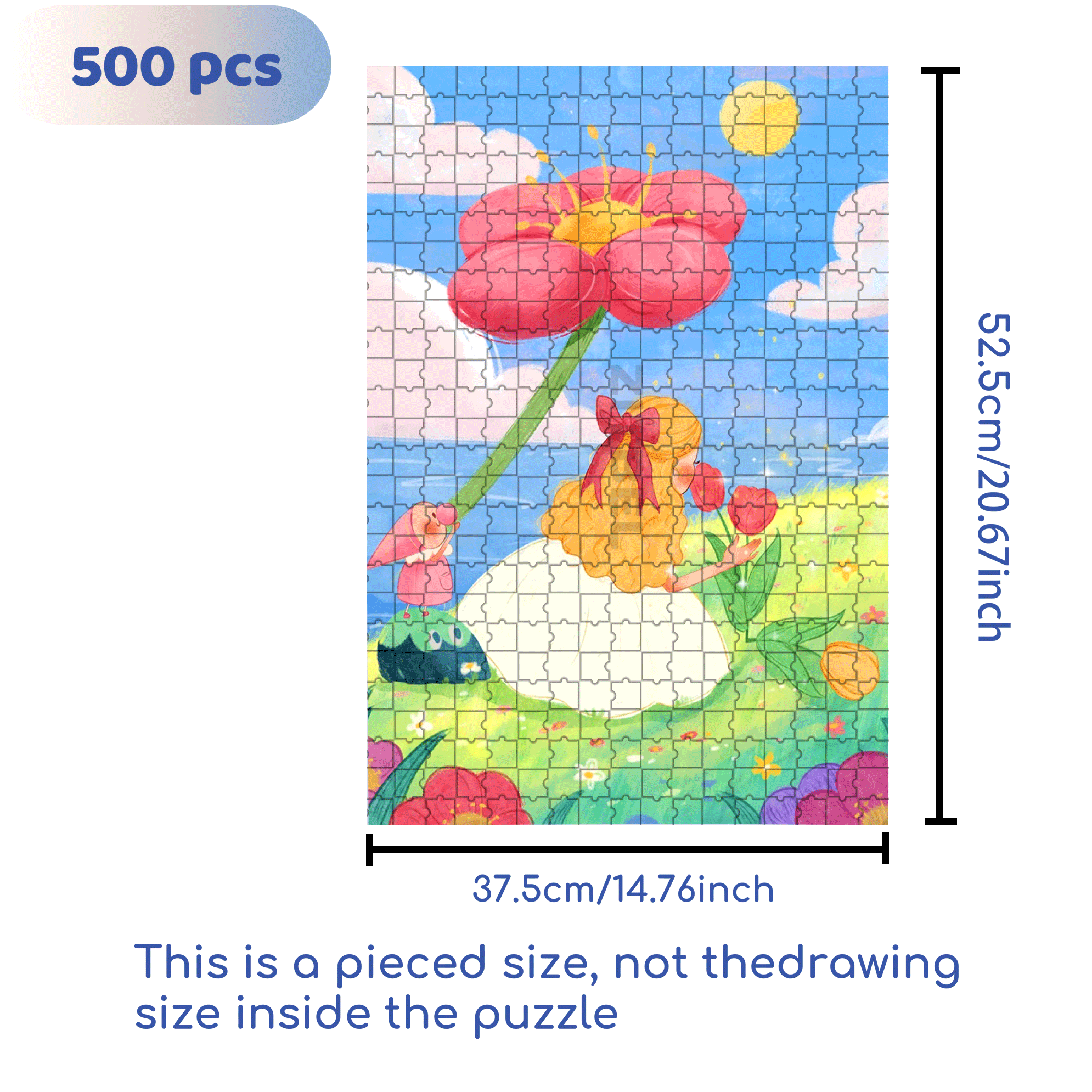 Unable To Resist The Flowers Of Spring 500pcs/1000pcs Jigsaw Puzzle, Scratch-Resistant, Interactive Family Game & Brain-Boosting DIY Decor, Perfect for Halloween, Christmas & New Year Gifts, Family Puzzle Game