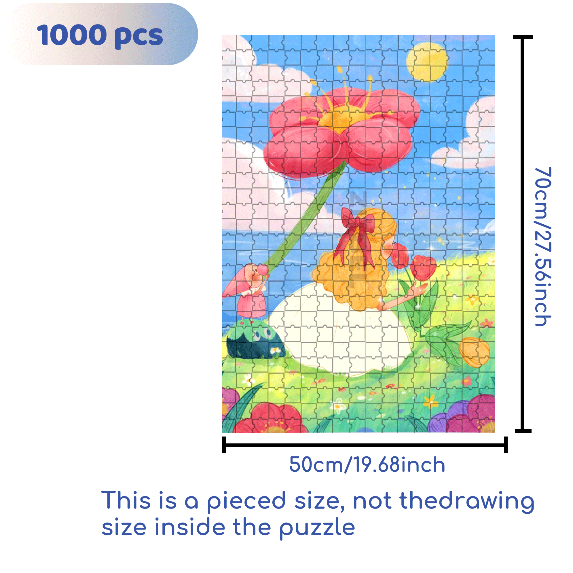 Unable To Resist The Flowers Of Spring 500pcs/1000pcs Jigsaw Puzzle, Scratch-Resistant, Interactive Family Game & Brain-Boosting DIY Decor, Perfect for Halloween, Christmas & New Year Gifts, Family Puzzle Game