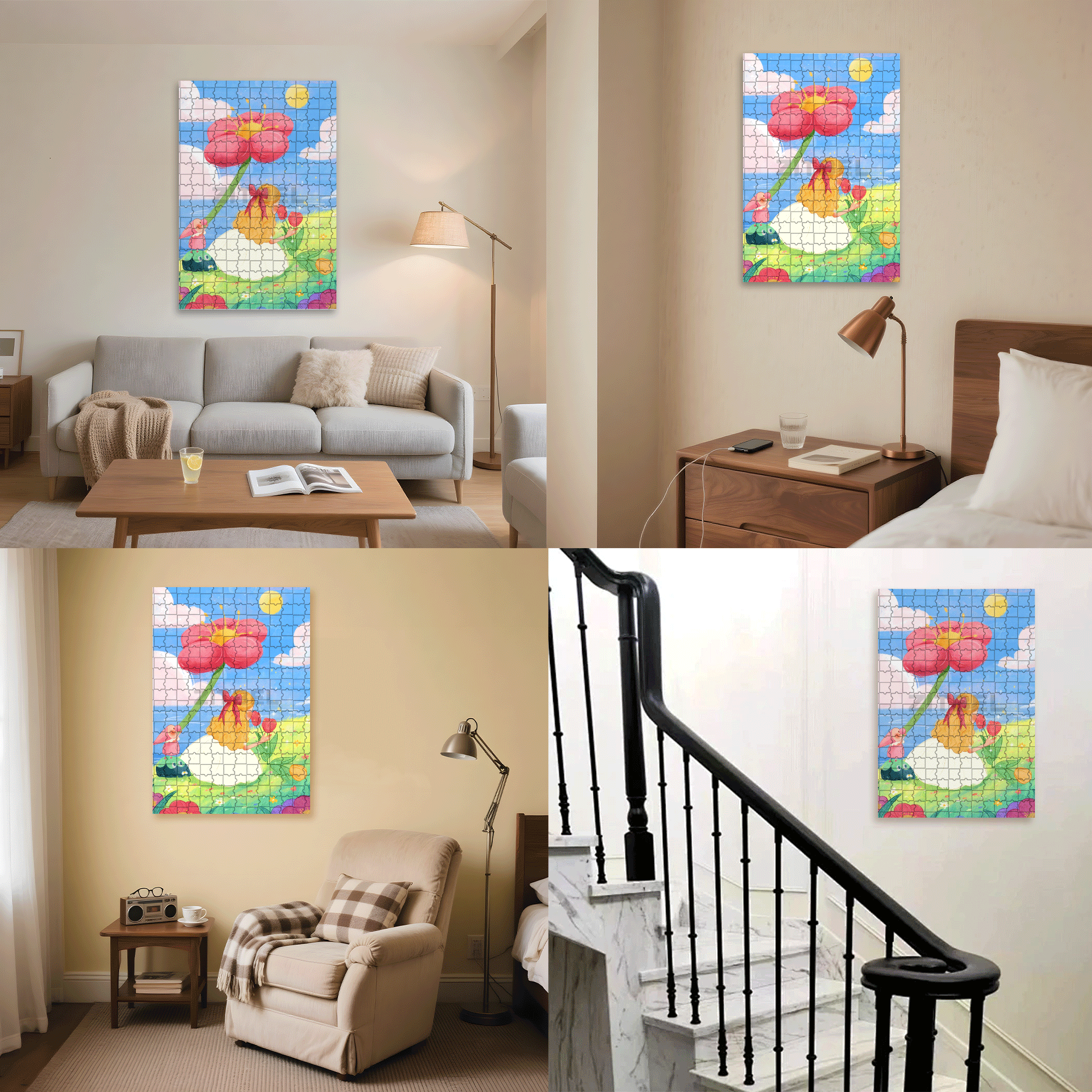 Unable To Resist The Flowers Of Spring 500pcs/1000pcs Jigsaw Puzzle, Scratch-Resistant, Interactive Family Game & Brain-Boosting DIY Decor, Perfect for Halloween, Christmas & New Year Gifts, Family Puzzle Game