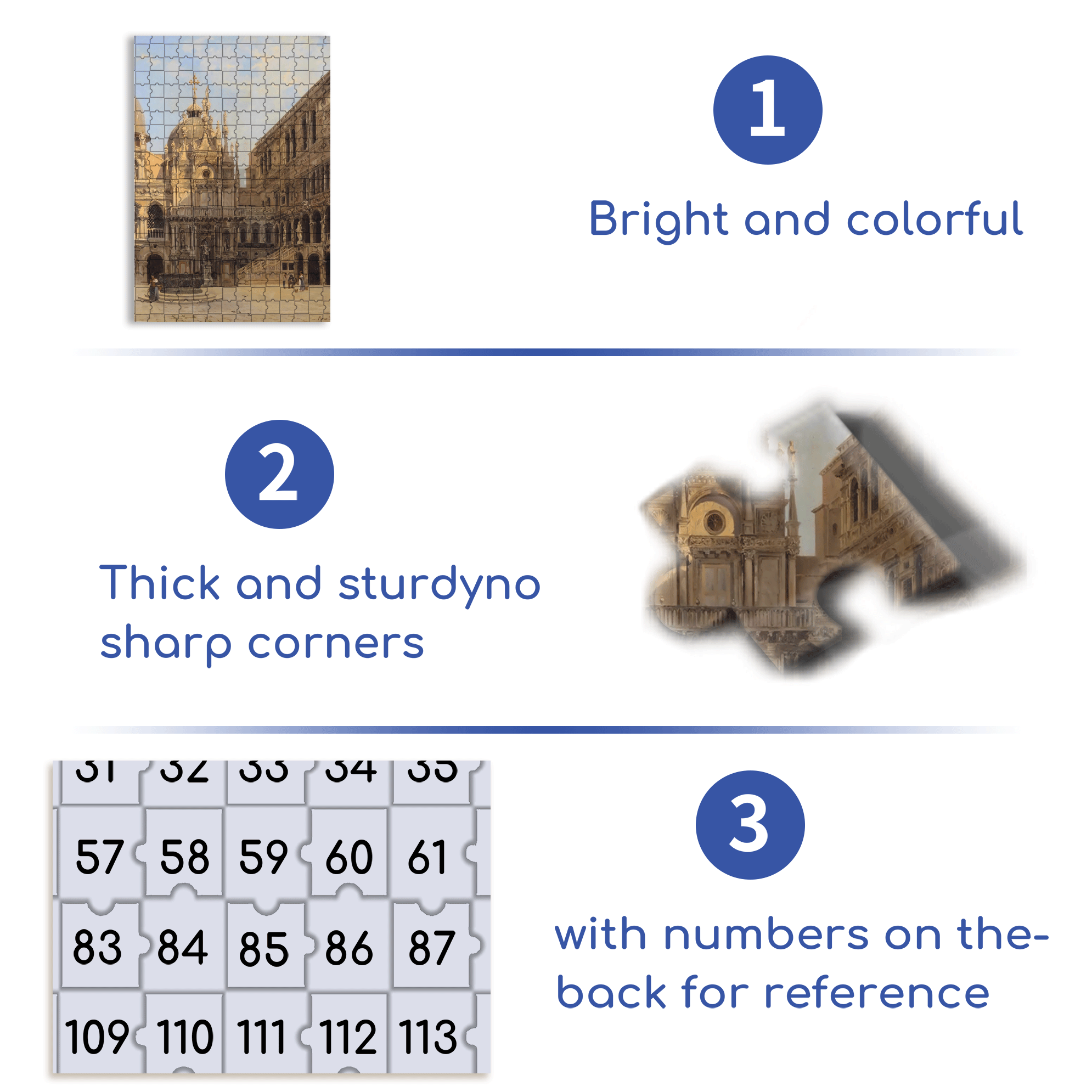 Venice Collection 2 500pcs/1000pcs Jigsaw Puzzle, Scratch-Resistant, Interactive Family Game & Brain-Boosting DIY Decor, Perfect for Halloween, Christmas & New Year Gifts, Family Puzzle Game