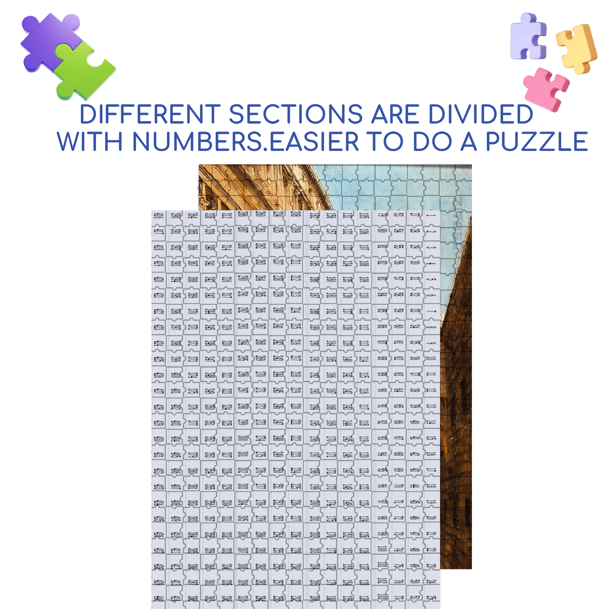 Venice Collection 500pcs/1000pcs Jigsaw Puzzle, Scratch-Resistant, Interactive Family Game & Brain-Boosting DIY Decor, Perfect for Halloween, Christmas & New Year Gifts, Family Puzzle Game