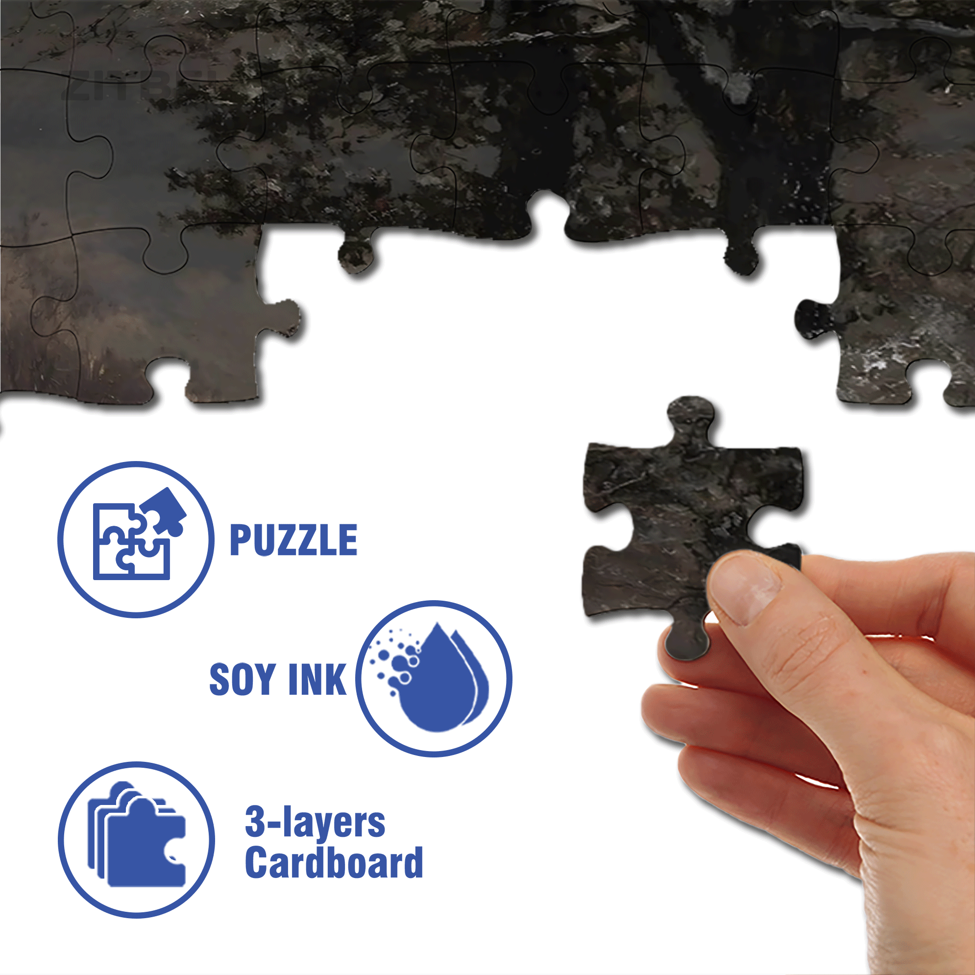 Warm Rest During Hunting 500pcs/1000pcs Jigsaw Puzzle, Scratch-Resistant, Interactive Family Game & Brain-Boosting DIY Decor, Perfect for Halloween, Christmas & New Year Gifts, Family Puzzle Game