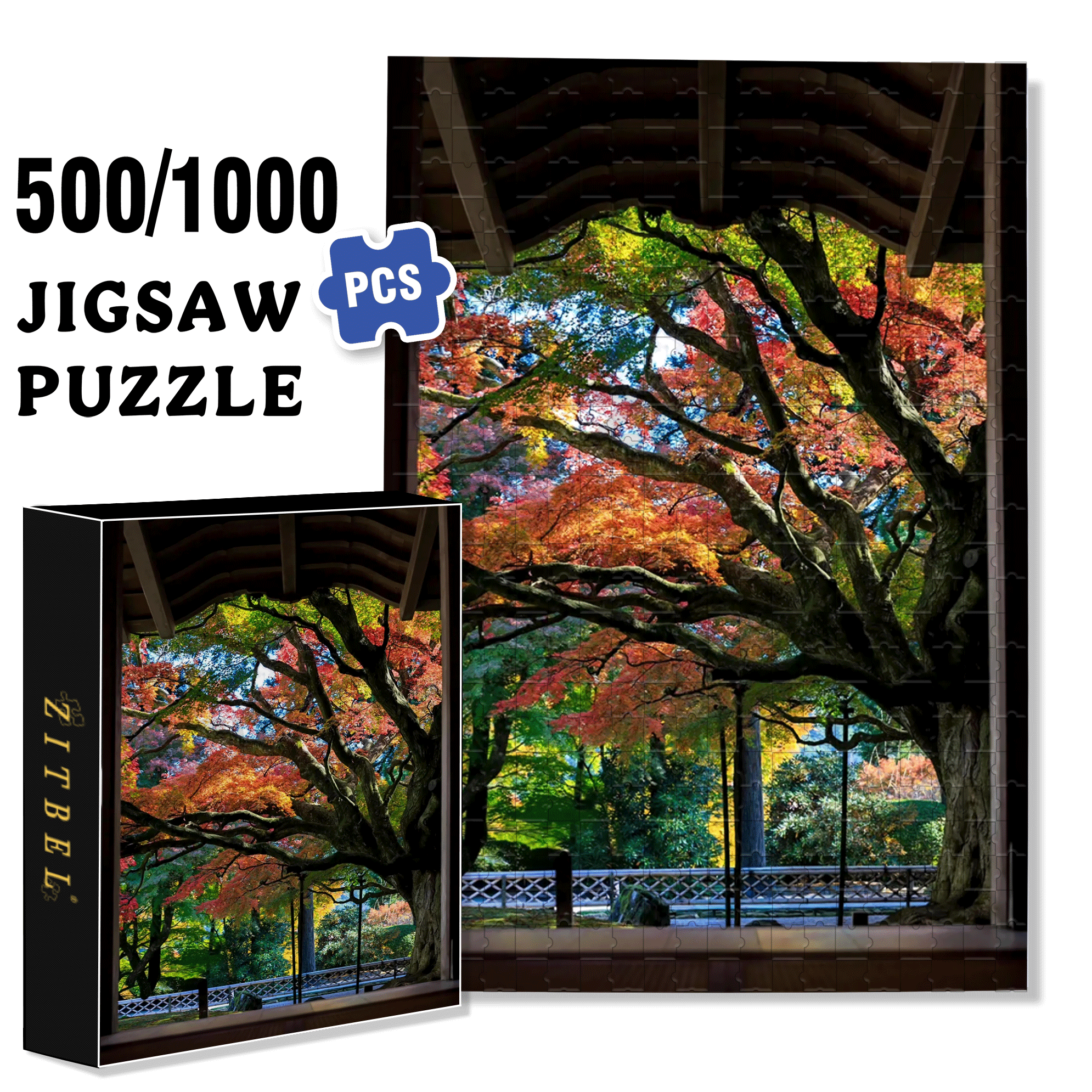 Witness of Time 500pcs/1000pcs Jigsaw Puzzle, Scratch-Resistant, Interactive Family Game & Brain-Boosting DIY Decor, Perfect for Halloween, Christmas & New Year Gifts, Family Puzzle Game
