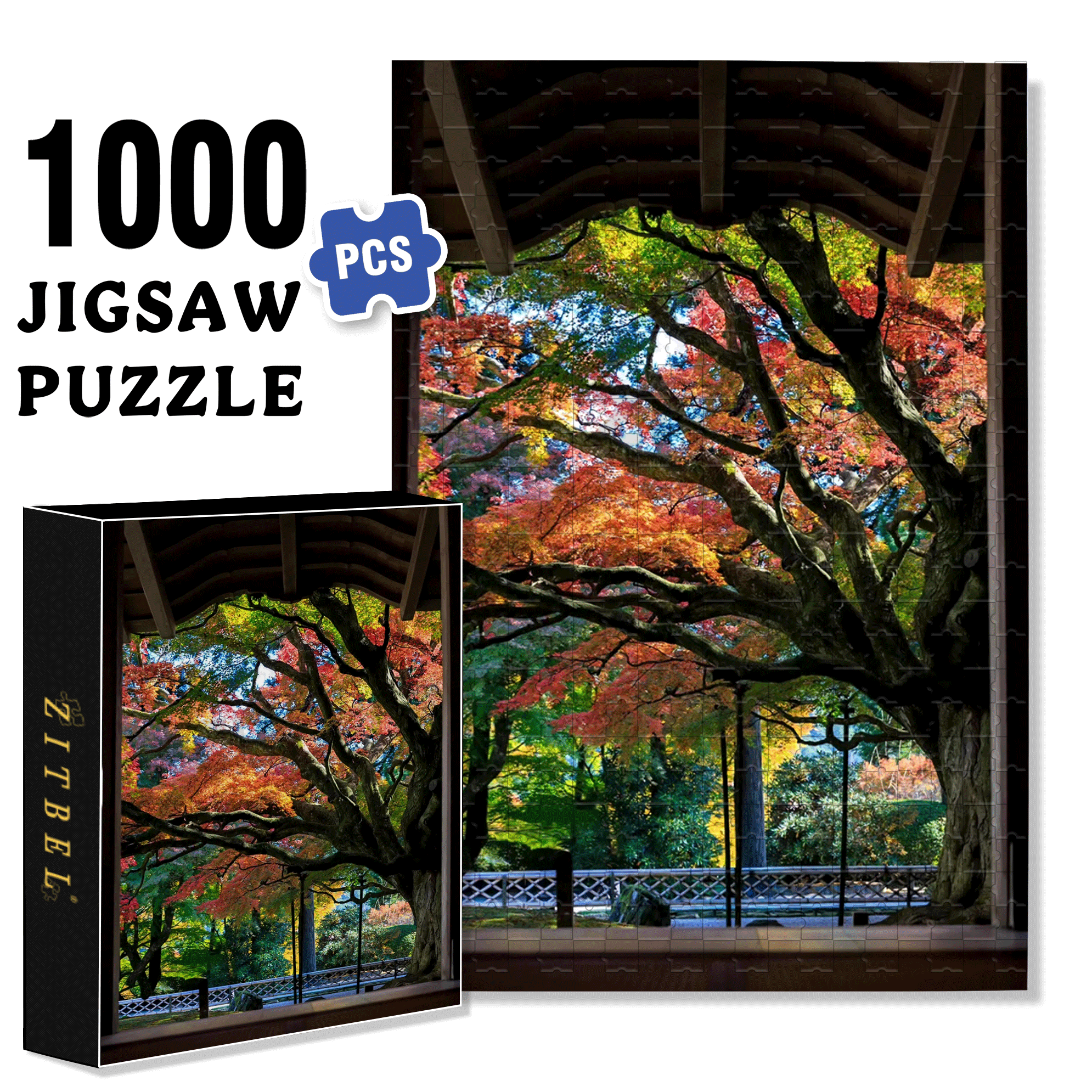 Witness of Time 500pcs/1000pcs Jigsaw Puzzle, Scratch-Resistant, Interactive Family Game & Brain-Boosting DIY Decor, Perfect for Halloween, Christmas & New Year Gifts, Family Puzzle Game